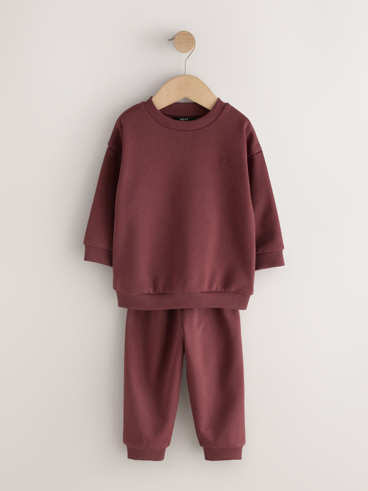 Rust Red Smile Logo Sweatshirt And Joggers Set (3mths-7yrs)