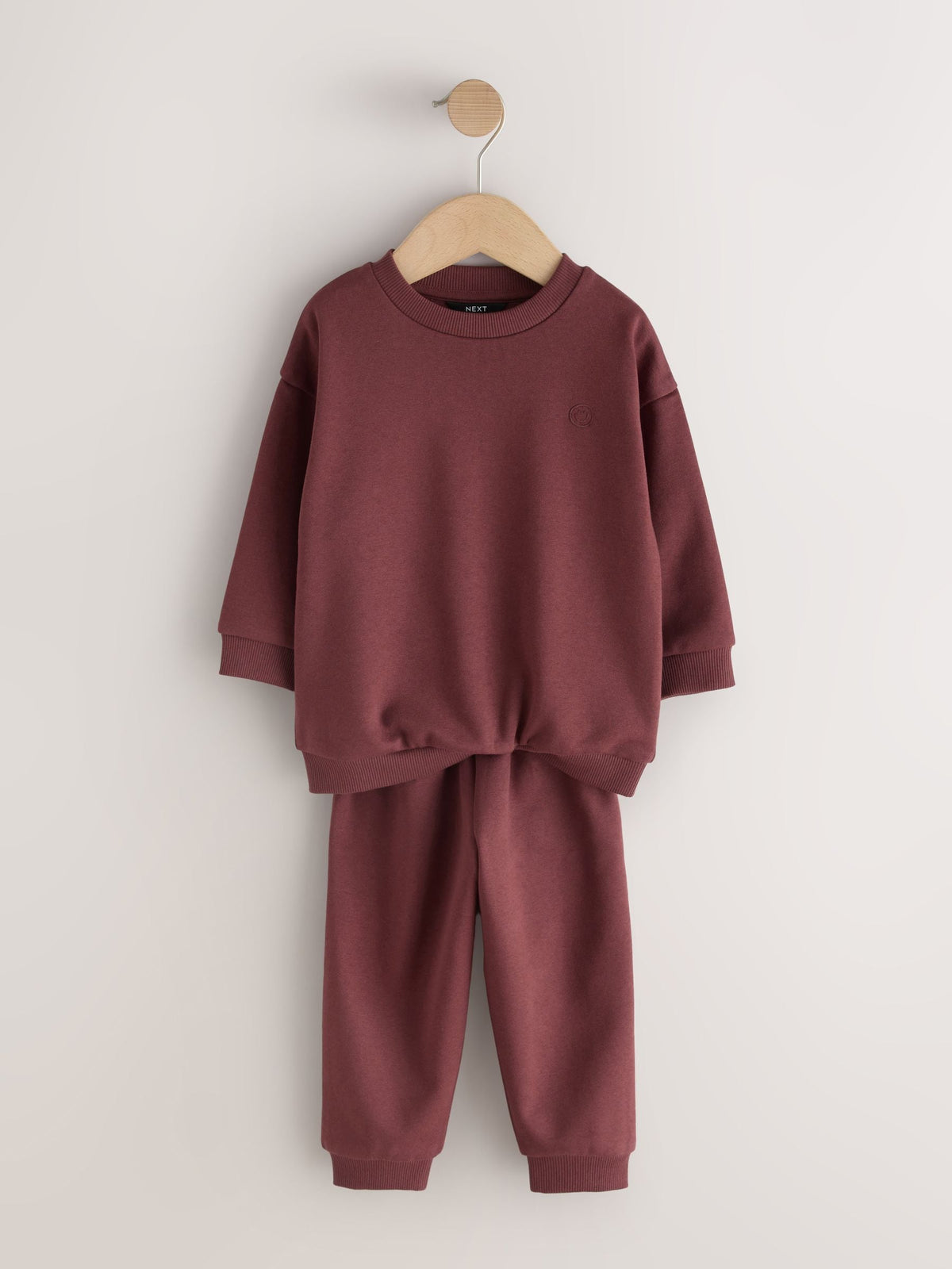 Rust Red Smile Logo Sweatshirt And Joggers Set (3mths-7yrs)