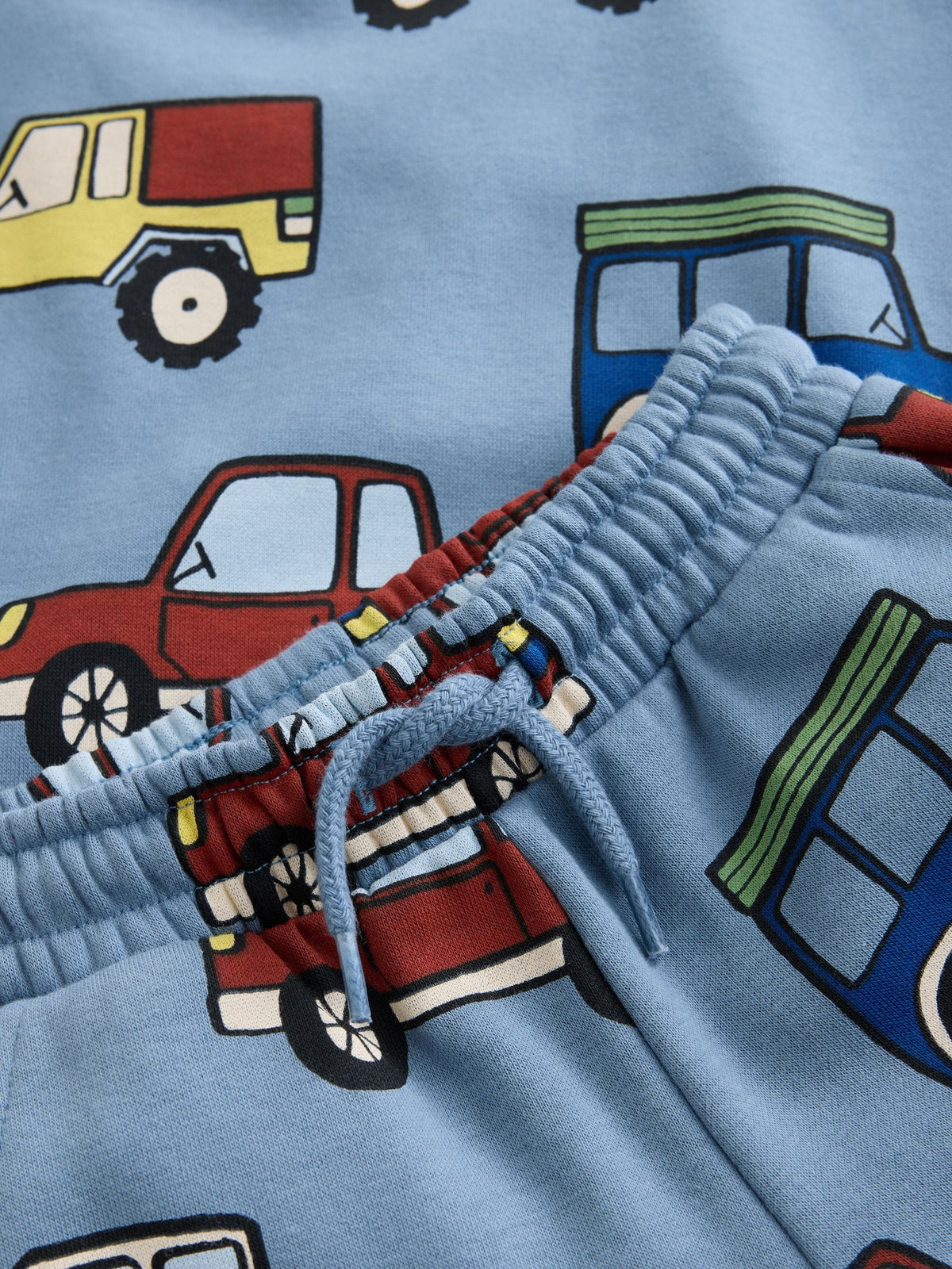 Light Blue All Over Print Crew Neck Sweat Top and Joggers Set (3mths-7yrs)