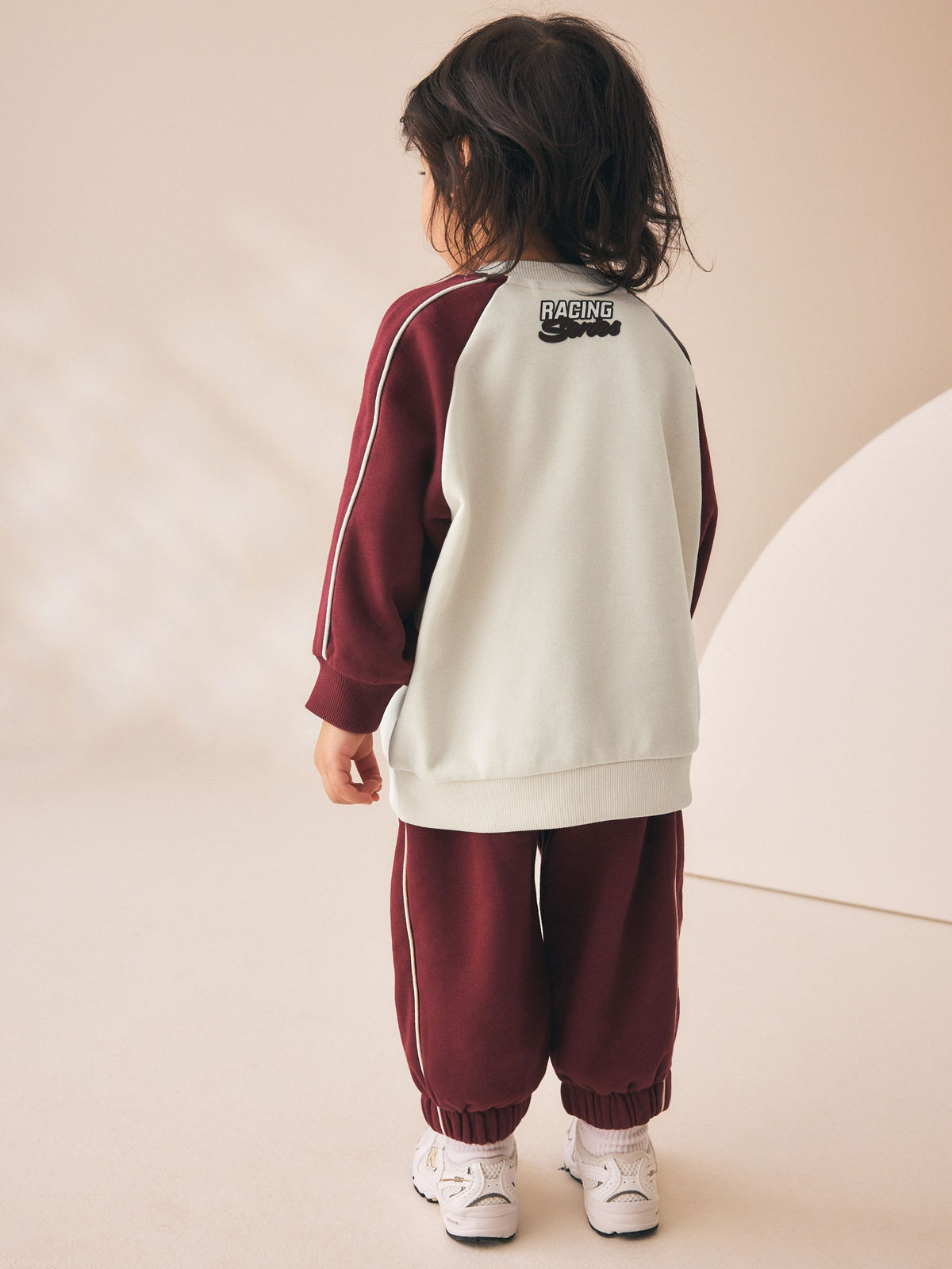 Burgundy Red Crew Neck Joggers Set (3mths-7yrs)