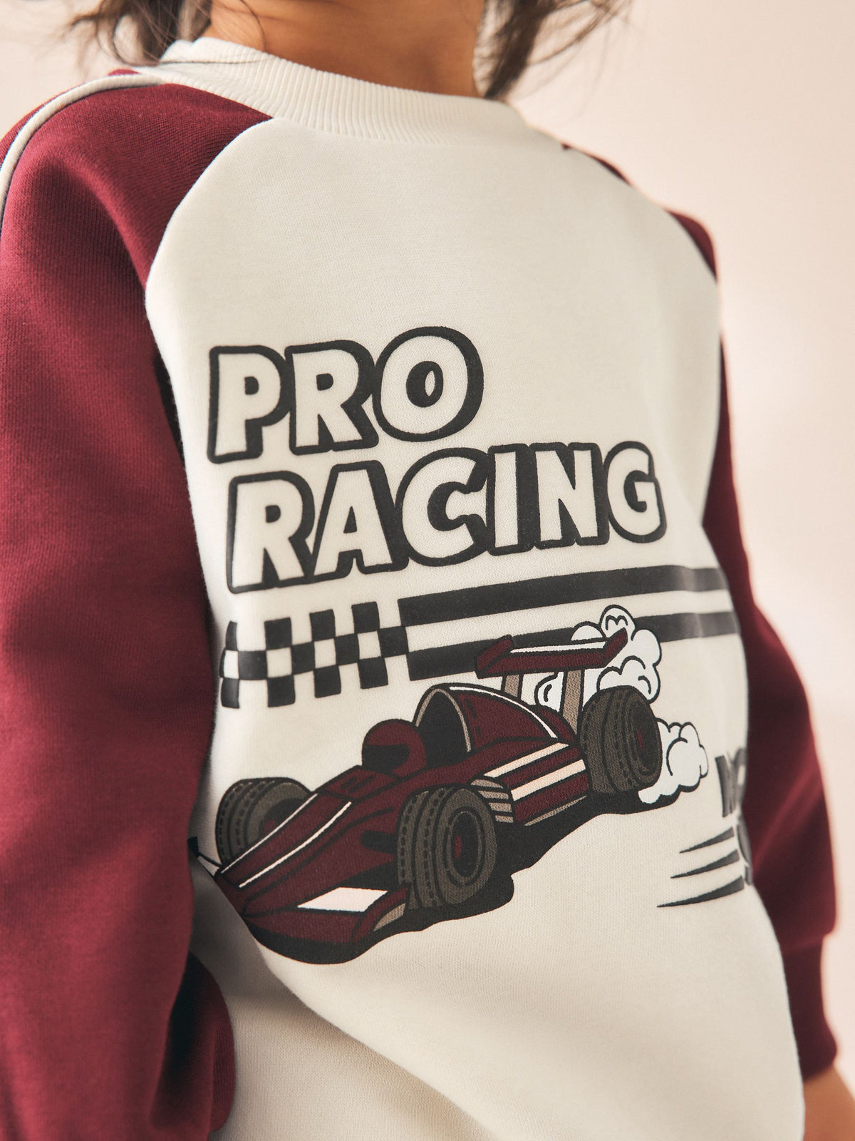 Burgundy Red Crew Neck Joggers Set (3mths-7yrs)
