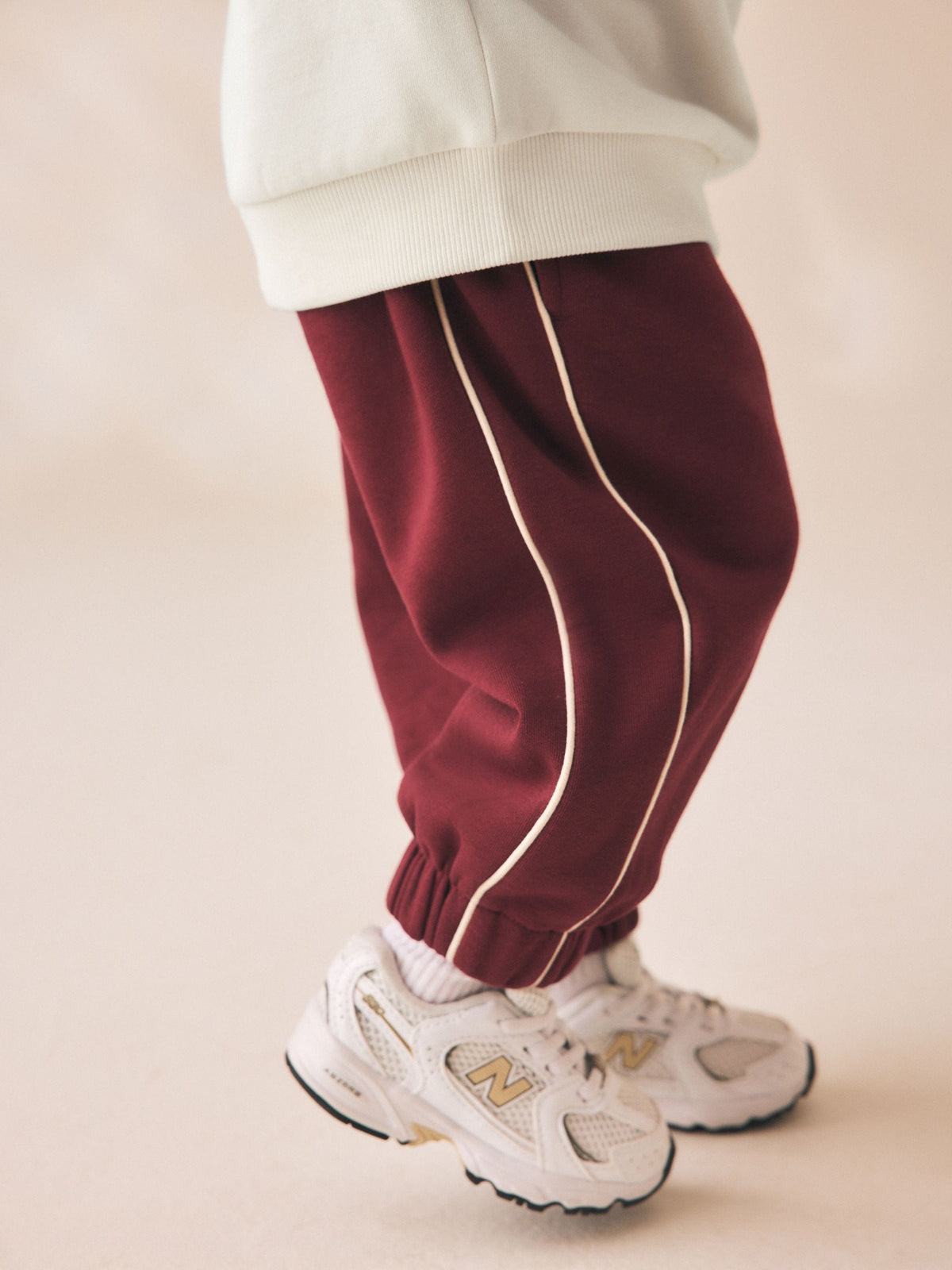 Burgundy Red Crew Neck Joggers Set (3mths-7yrs)