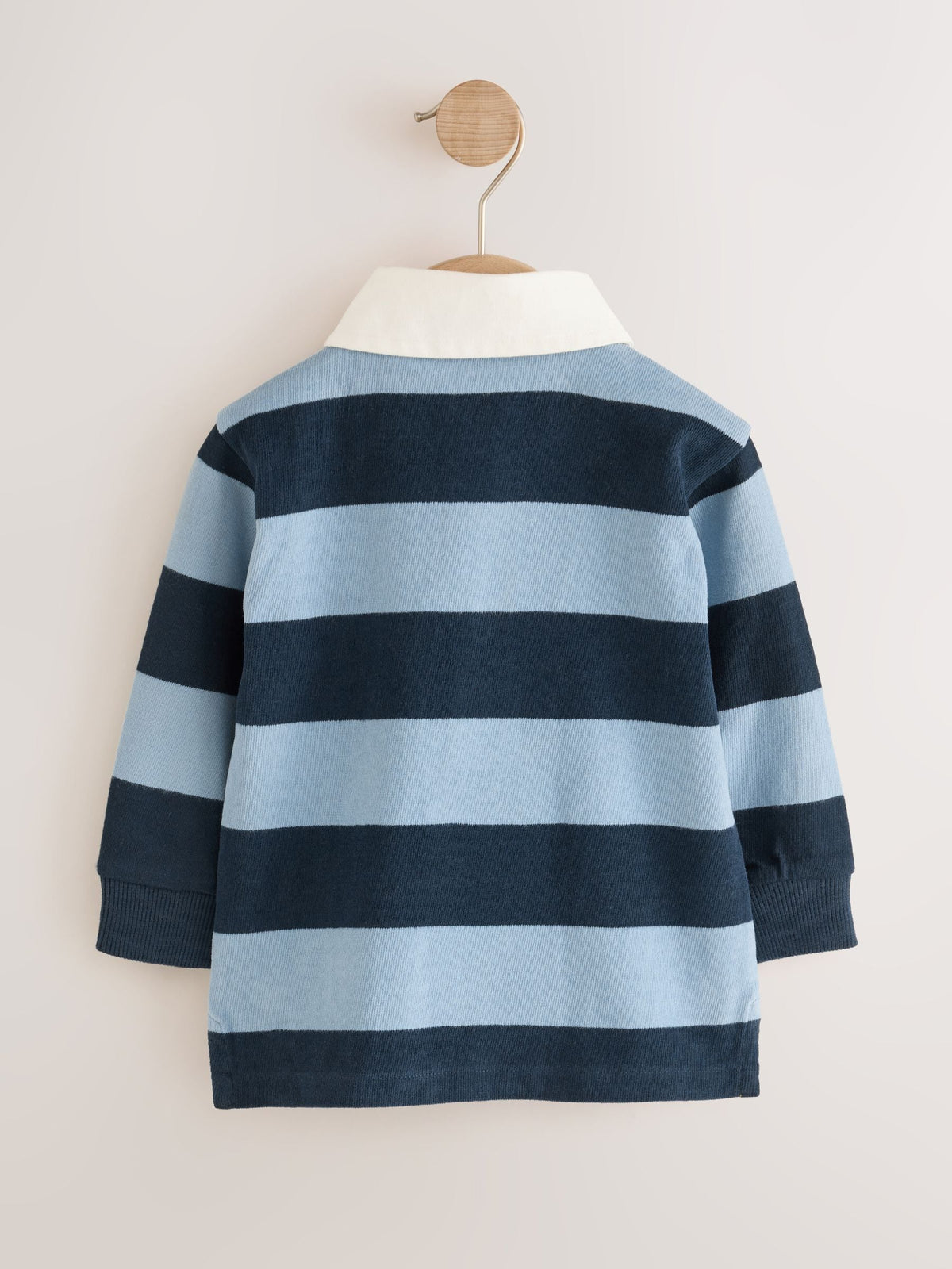 Navy/White Long Sleeve Rugby Polo Top (3mths-7yrs)