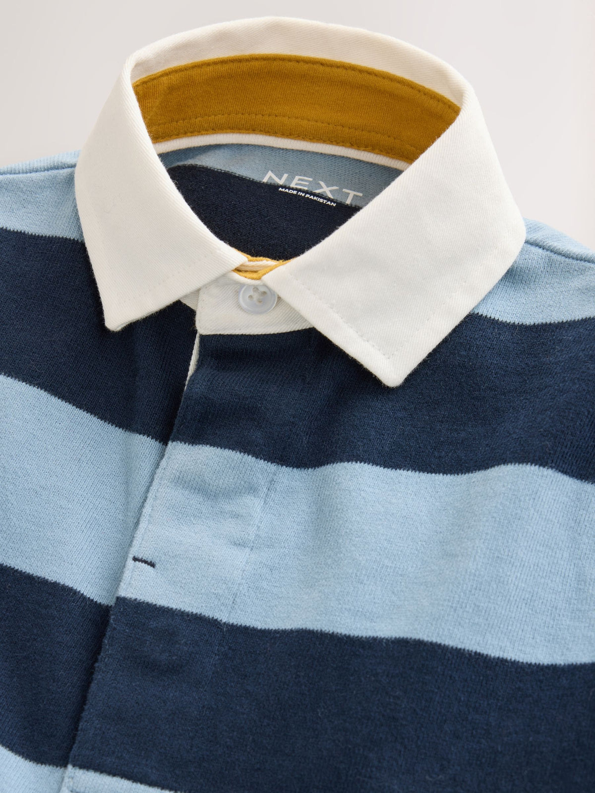 Navy/White Long Sleeve Rugby Polo Top (3mths-7yrs)