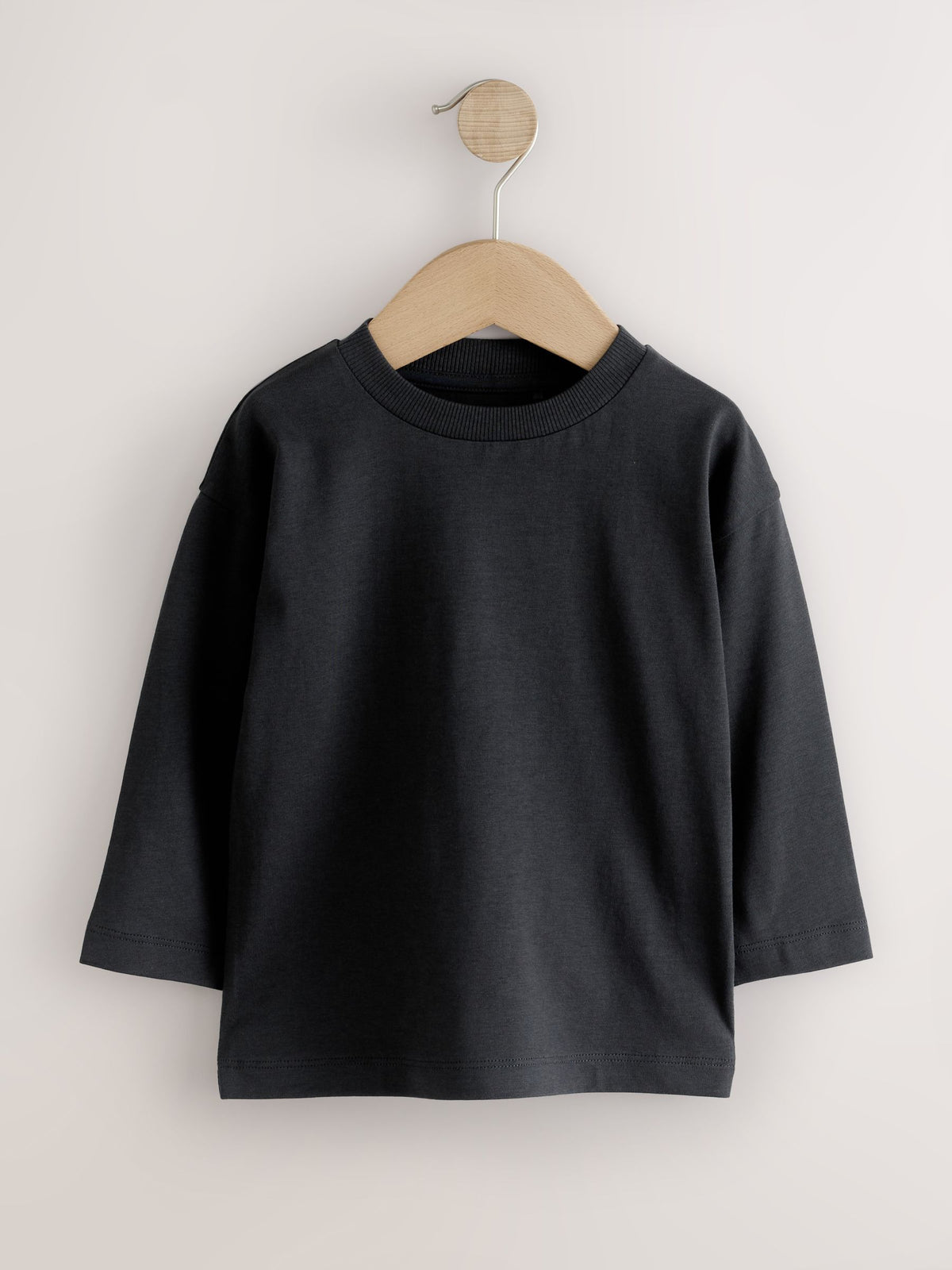 Black/Grey/Brown/Charcoal/White Long Sleeve T-Shirts 5 Pack (3mths-7yrs)