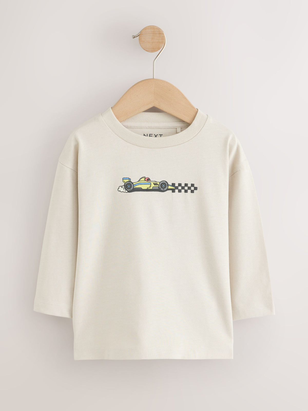 Red White Racing Car Long Sleeve Graphic T-Shirts 3 Pack (3mths-7yrs)