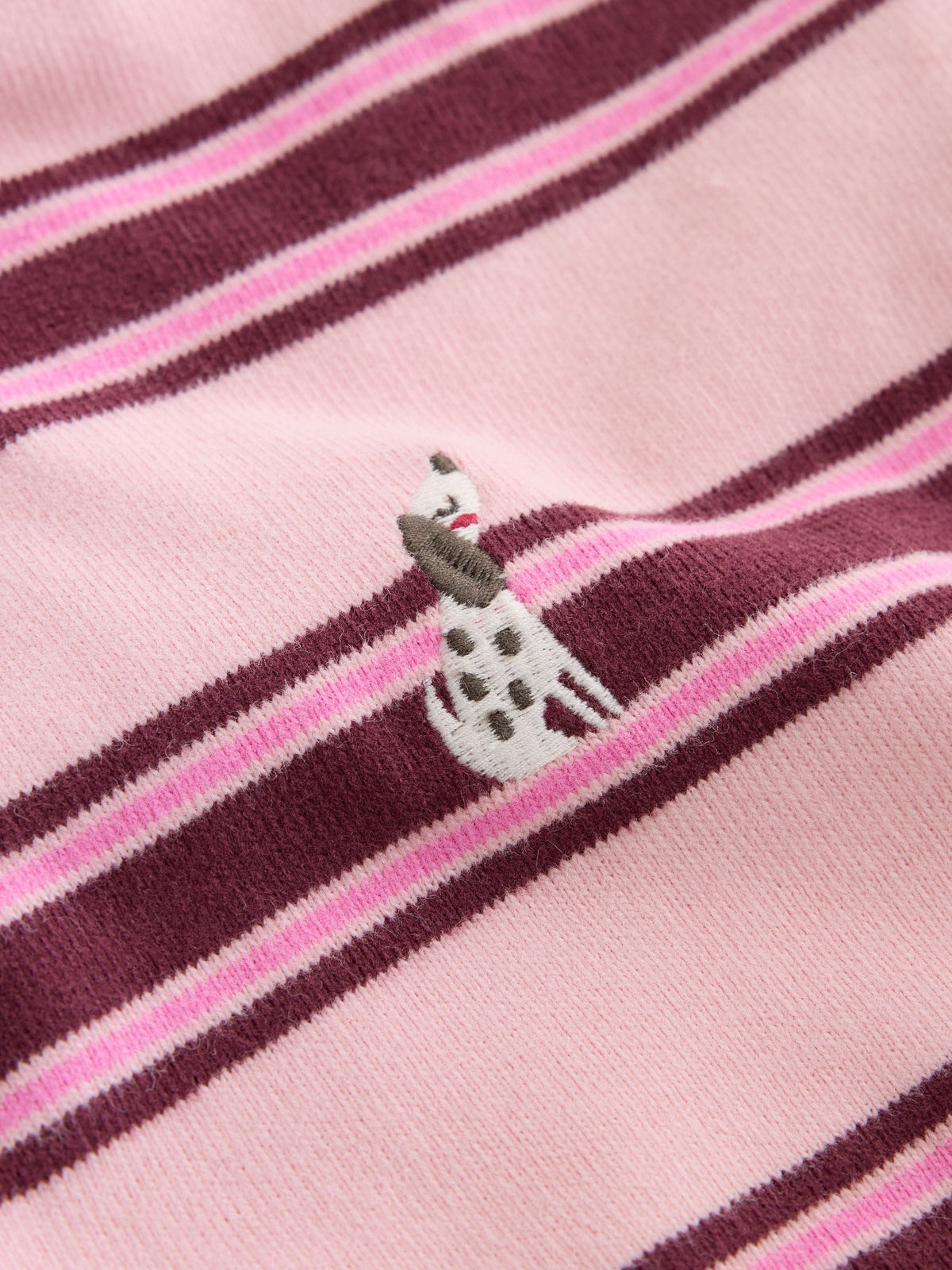 Pink Stripe Long Sleeve Rugby Sweat Dress (3mths-7yrs)