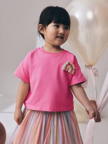 Rainbow Short Sleeve Top and Tutu Skirt Set (3mths-7yrs)