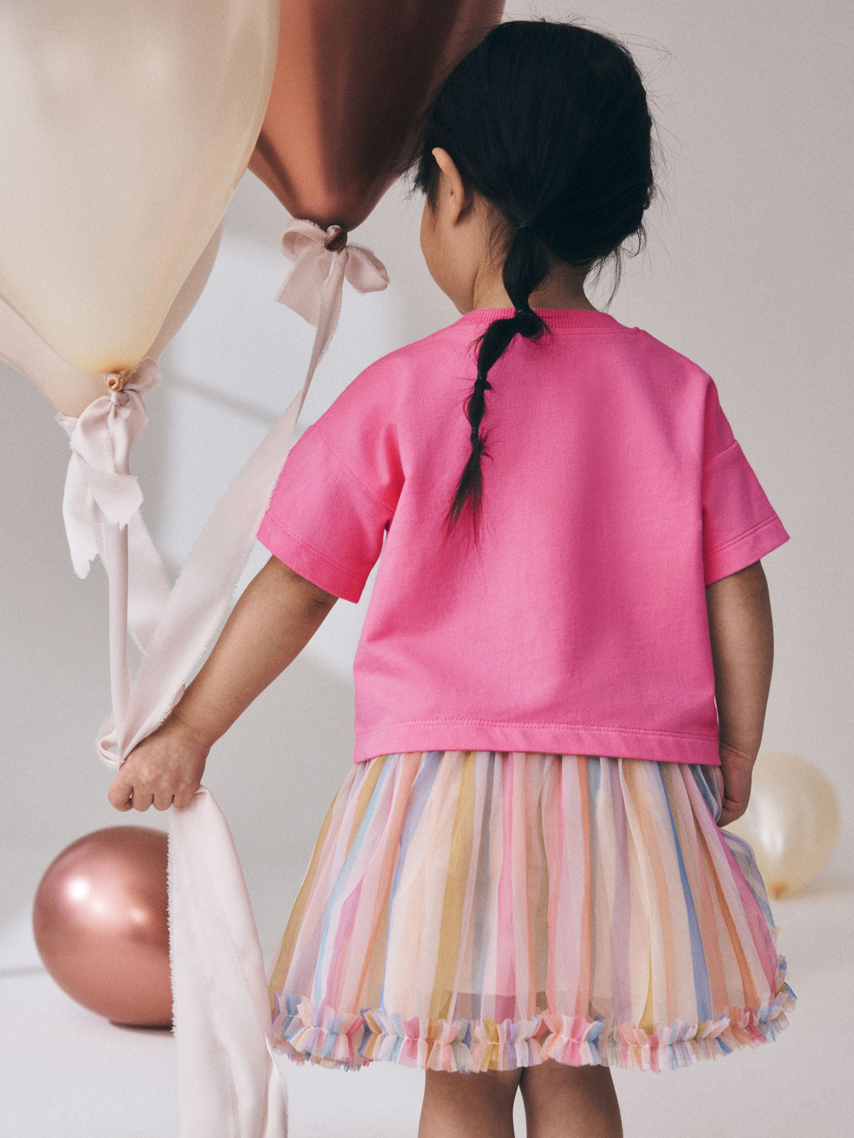 Rainbow Short Sleeve Top and Tutu Skirt Set (3mths-7yrs)