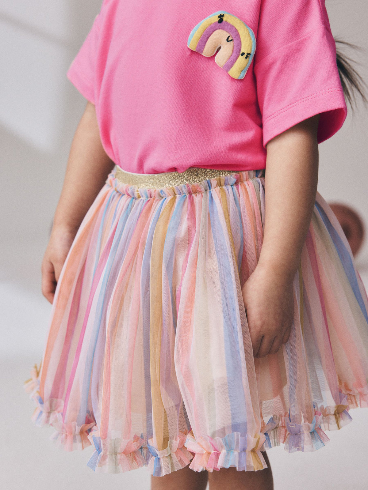 Rainbow Short Sleeve Top and Tutu Skirt Set (3mths-7yrs)