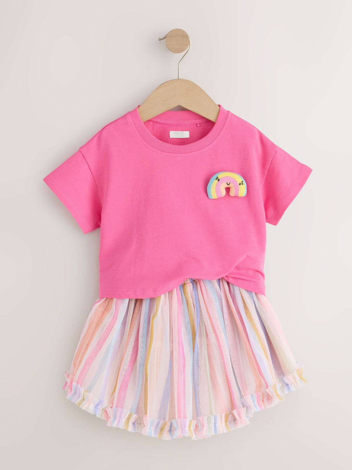 Rainbow Short Sleeve Top and Tutu Skirt Set (3mths-7yrs)