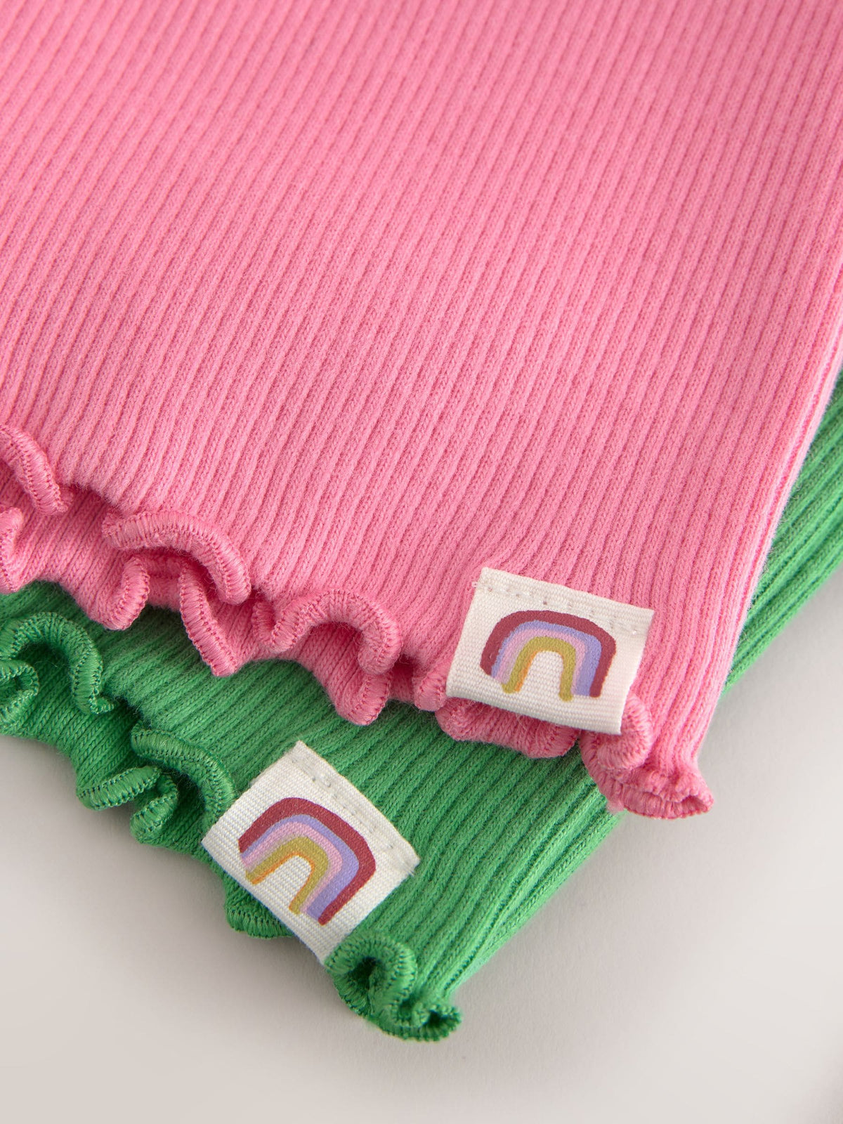 Ecru Rainbow Horse Long Sleeve Ribbed Tops 5 Pack (3mths-7yrs)