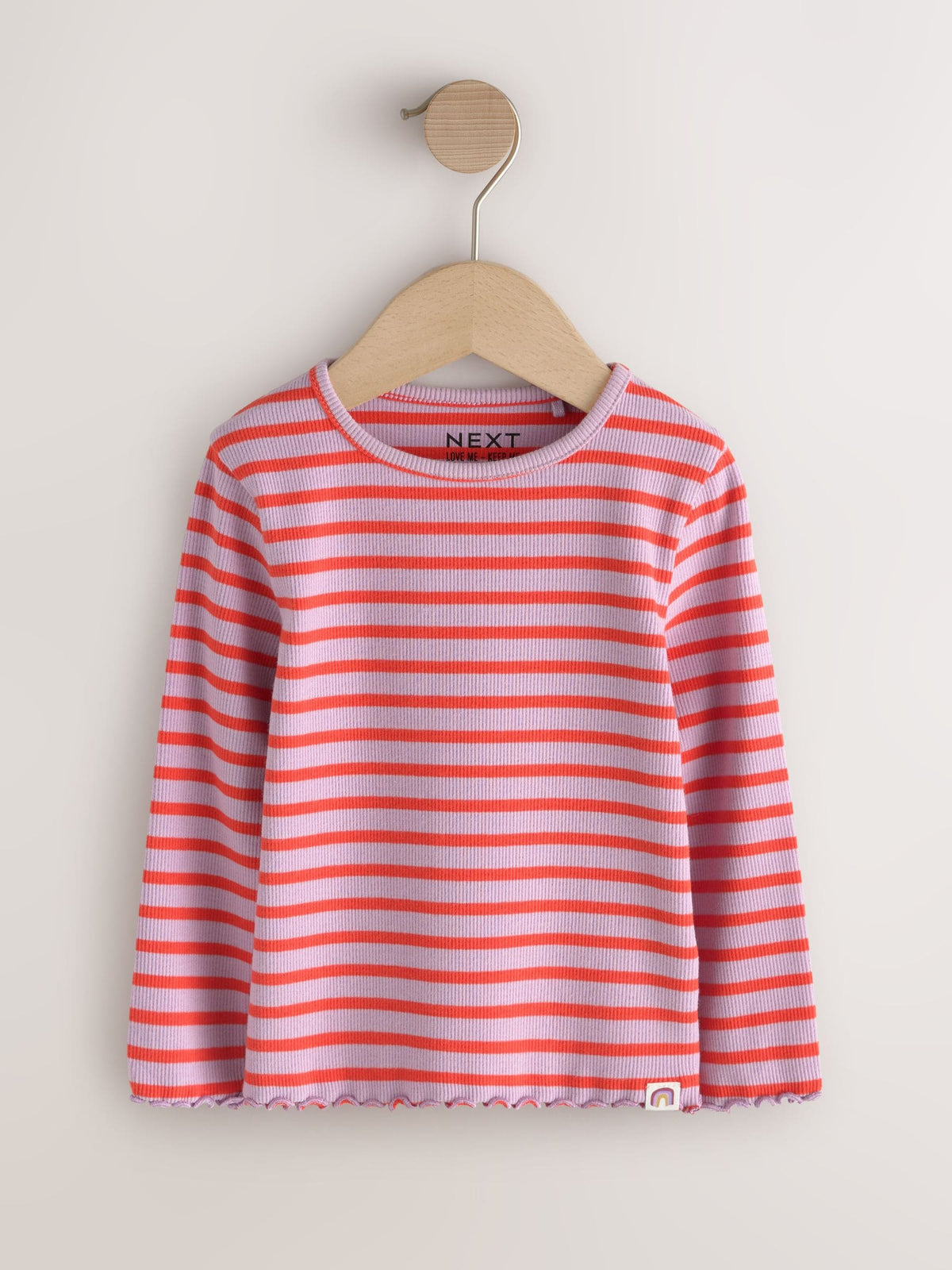 Ecru Rainbow Horse Long Sleeve Ribbed Tops 5 Pack (3mths-7yrs)