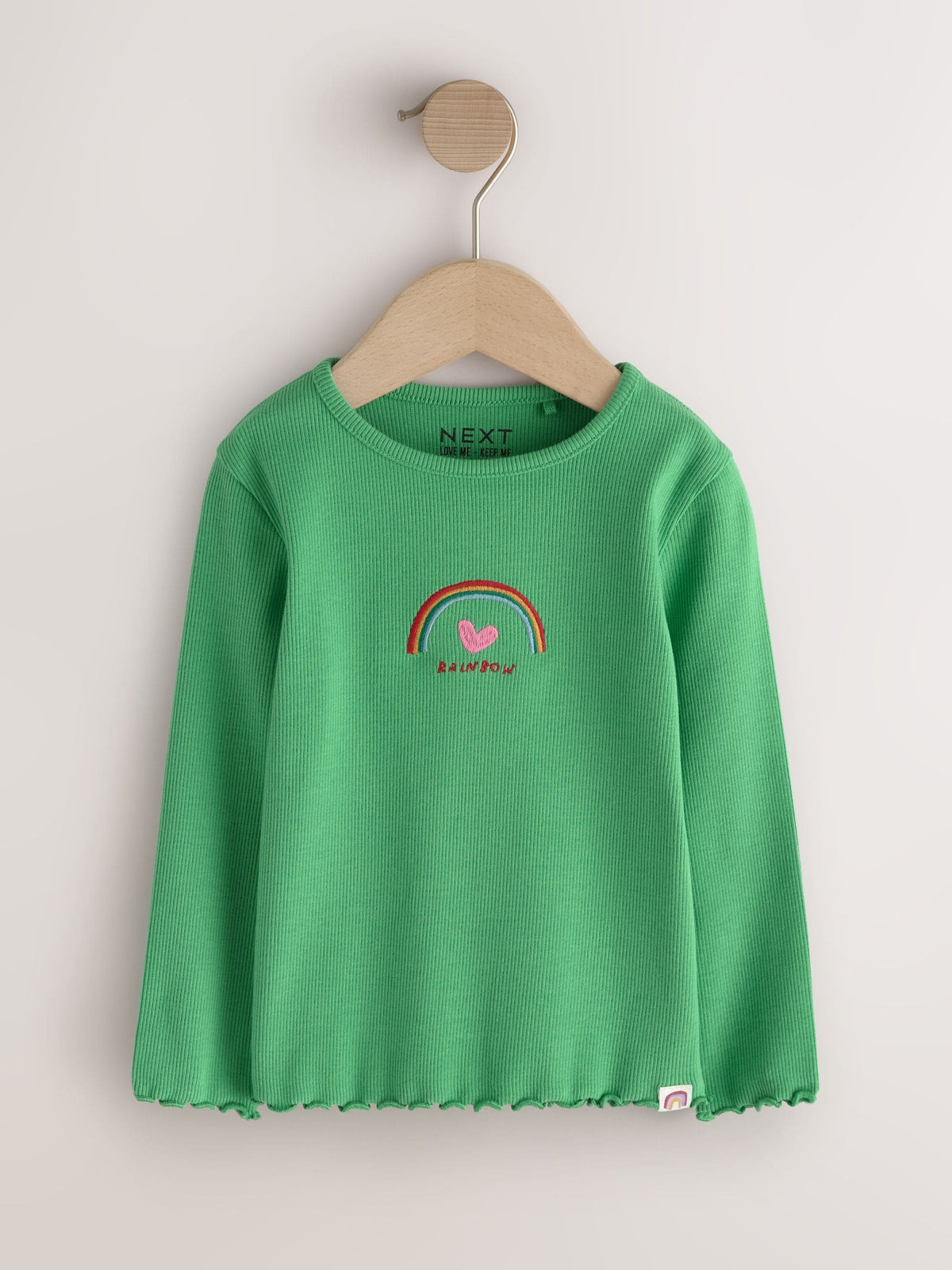 Ecru Rainbow Horse Long Sleeve Ribbed Tops 5 Pack (3mths-7yrs)