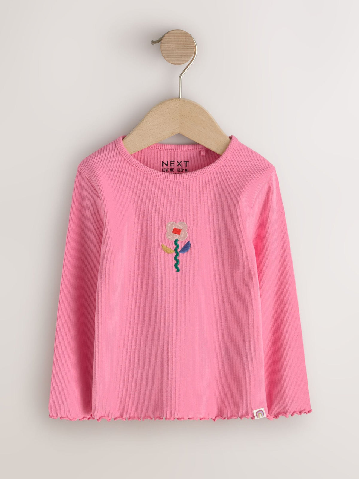 Ecru Rainbow Horse Long Sleeve Ribbed Tops 5 Pack (3mths-7yrs)