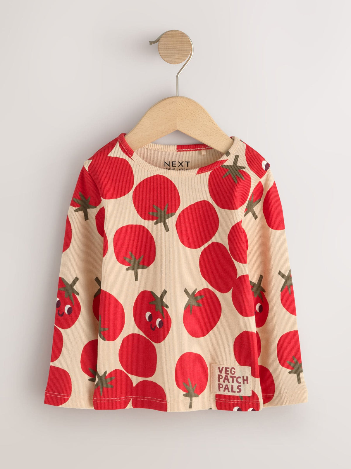 Burgundy Long Sleeve Ribbed Tops 5 Pack (3mths-7yrs)