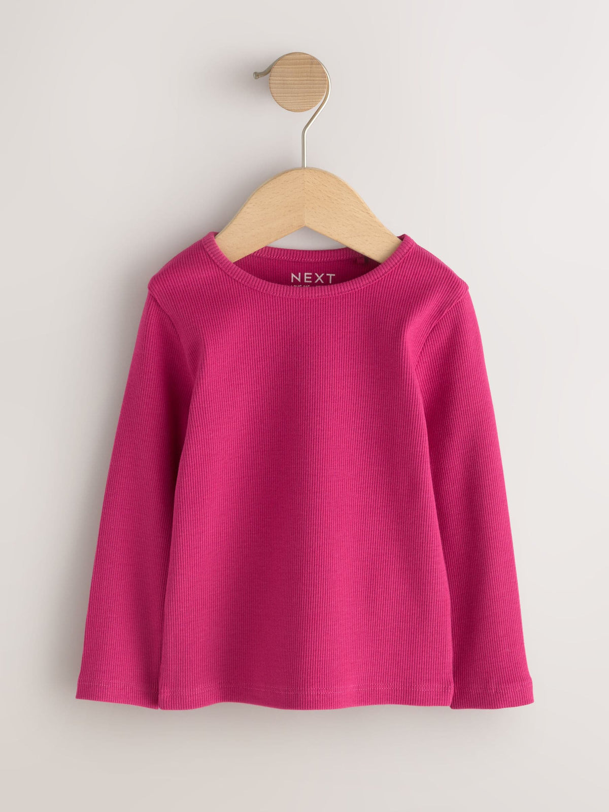 Burgundy Long Sleeve Ribbed Tops 5 Pack (3mths-7yrs)