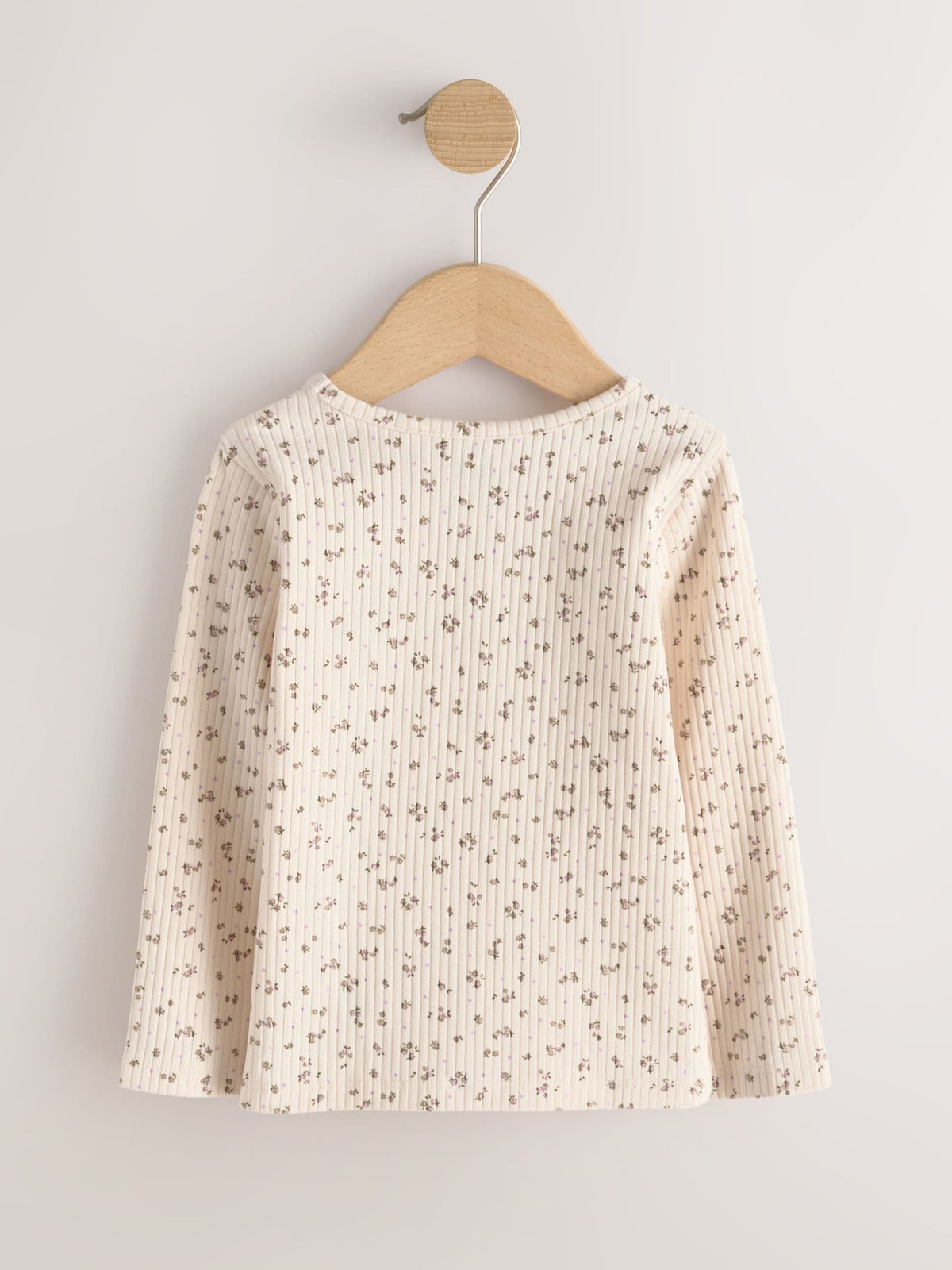 Neutral Long Sleeve Ribbed Tops 5 Pack (3mths-7yrs)