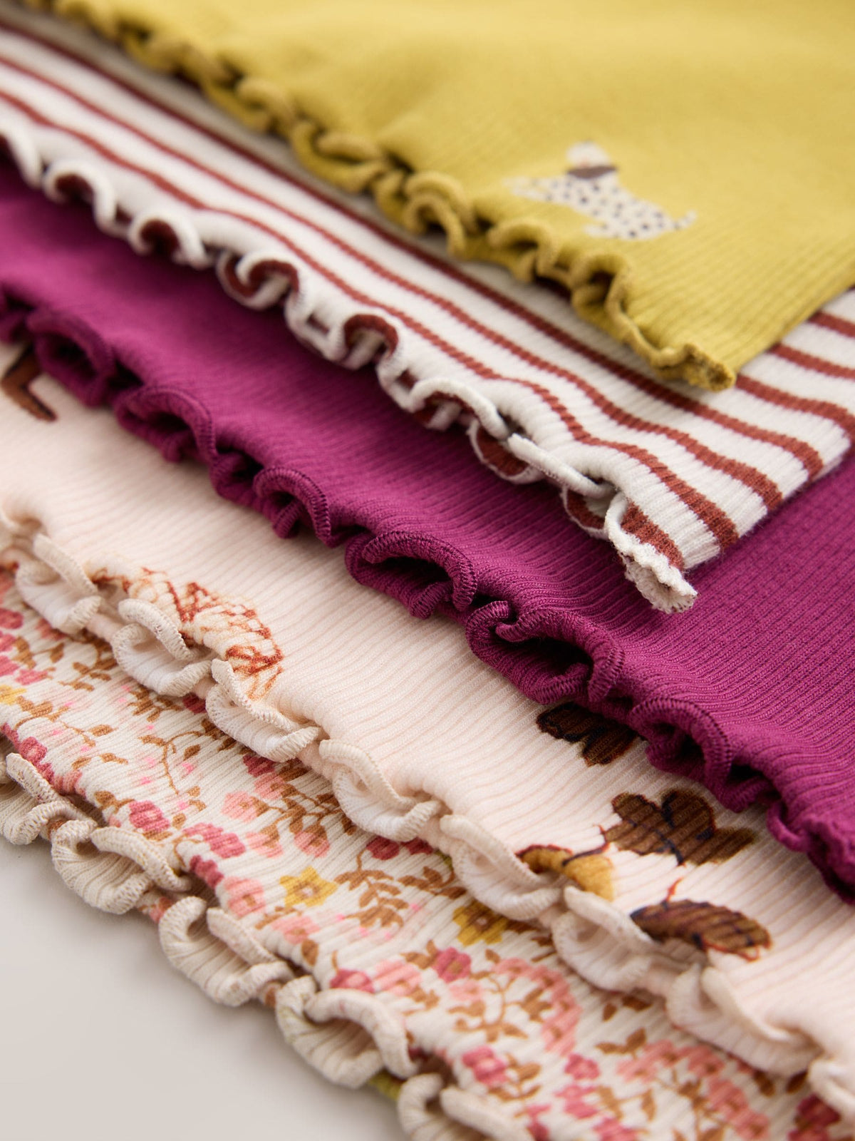Berry Autumn Fairies Long Sleeve Ribbed Tops 5 Pack (3mths-7yrs)