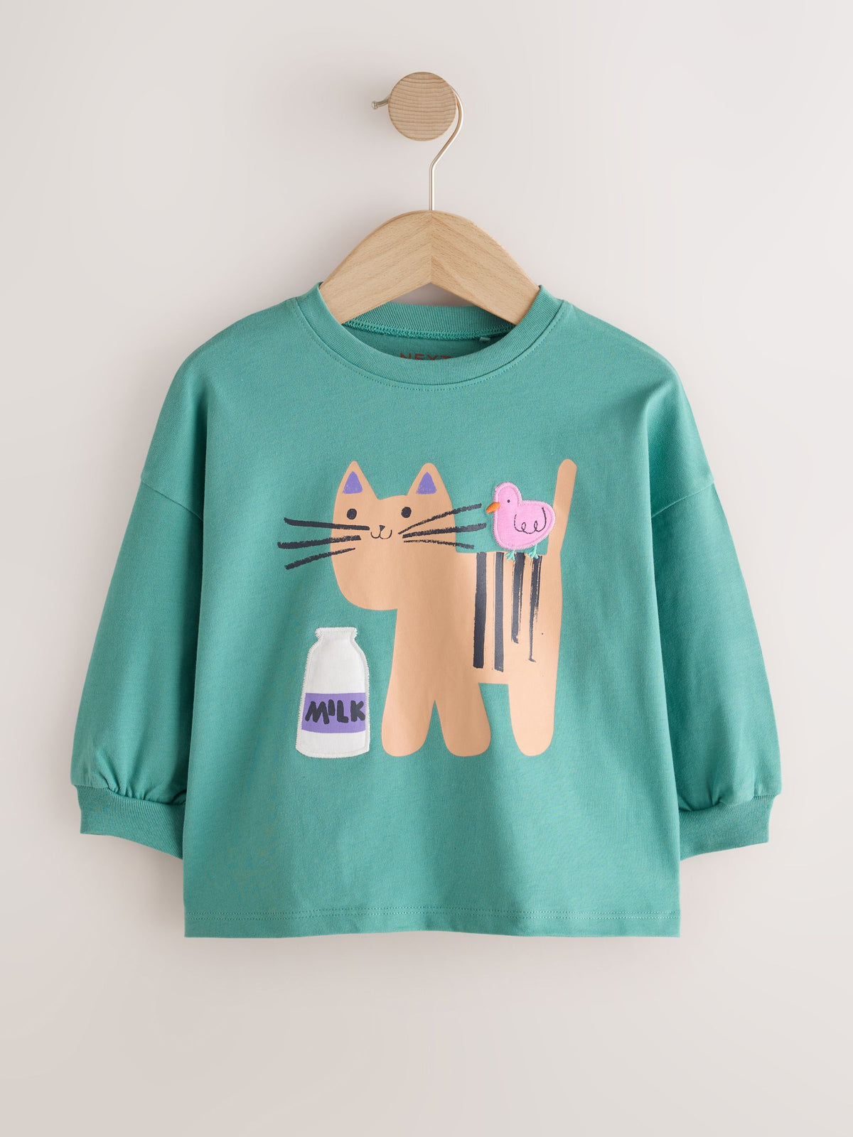 Green Duck Character Long Sleeve T-Shirts 4 Pack (3mths-7yrs)