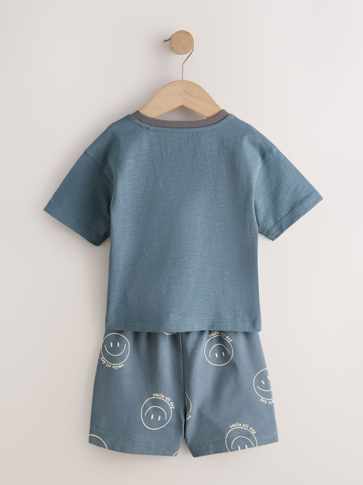 Grey /Ecru Slogan Short Pyjamas 3 Pack (9mths-12yrs)