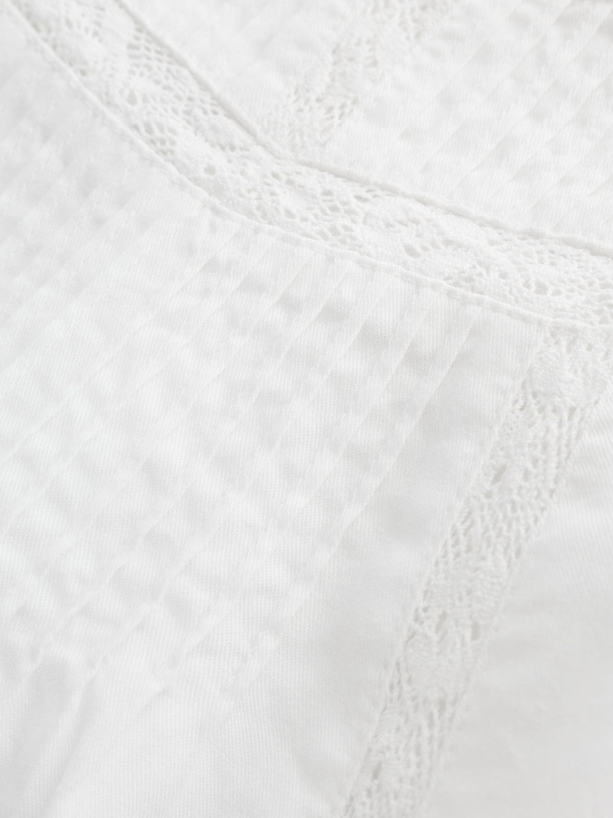 White Woven Lace Top and Trousers Baby 2 Piece Set (0mths-2yrs)