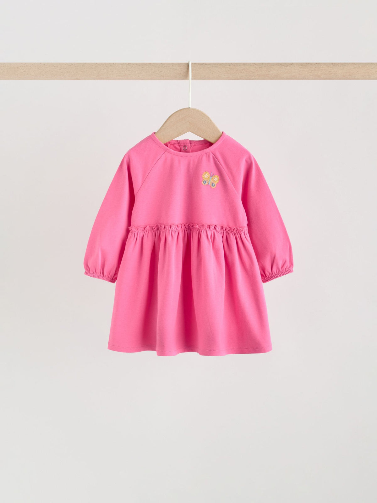 Bright Pink Baby Jersey Dresses 2 Pack (0mths-2yrs)