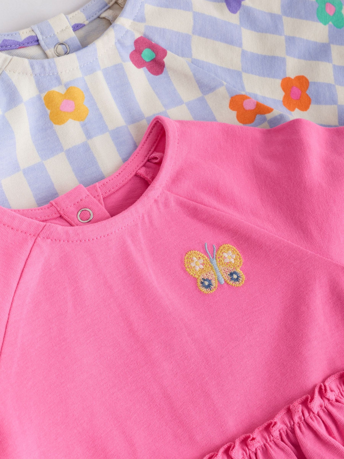 Bright Pink Baby Jersey Dresses 2 Pack (0mths-2yrs)
