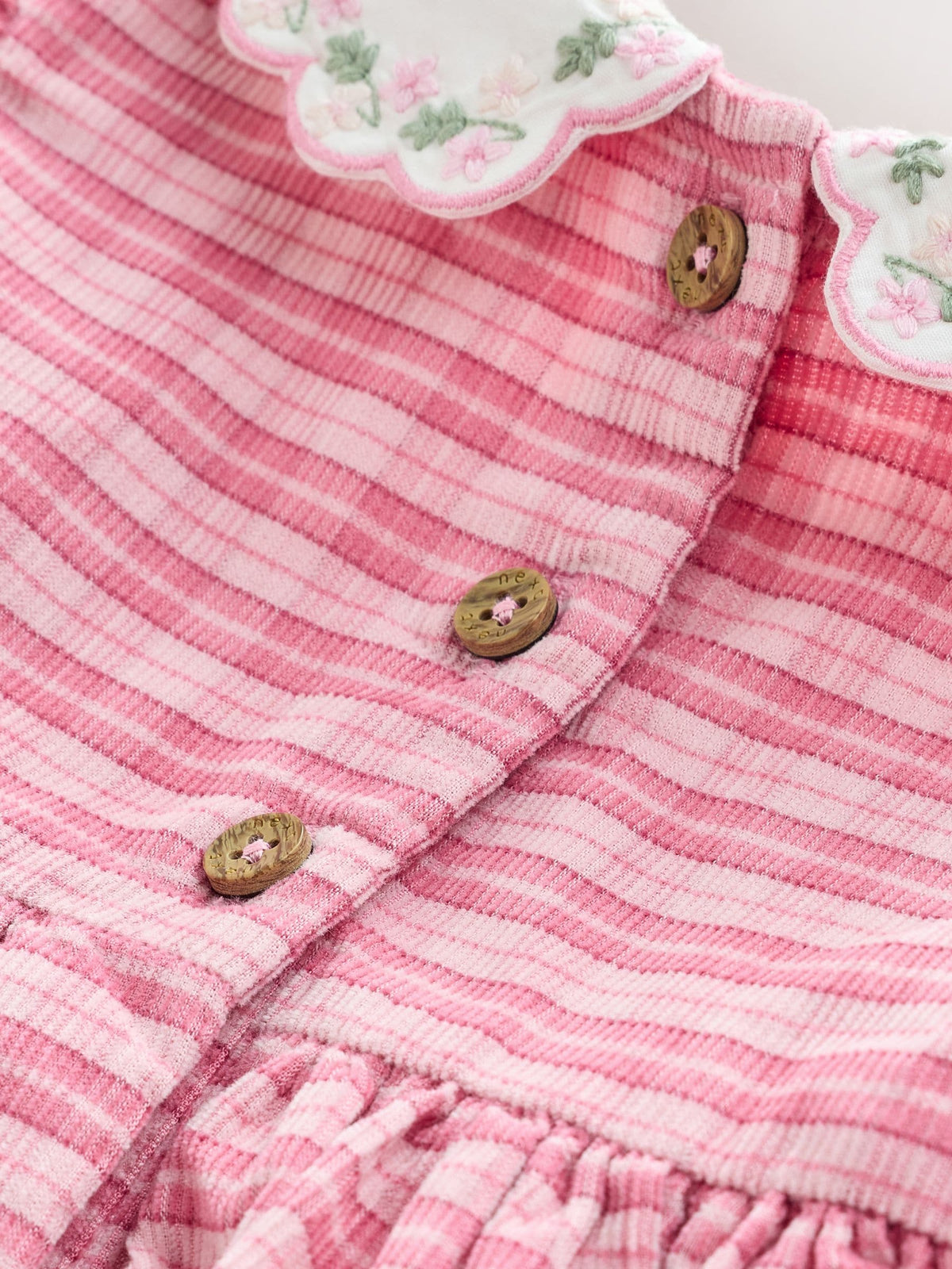 Pink Check Baby Smock Dress And Tights Set 2 Piece (0mths-2yrs)