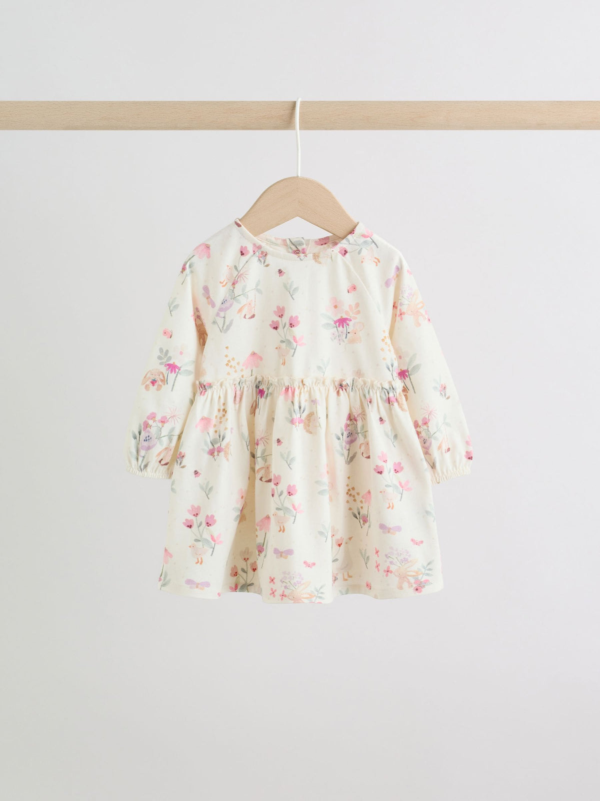 Pink Floral Baby Jersey Dresses 2 Pack (0mths-2yrs)