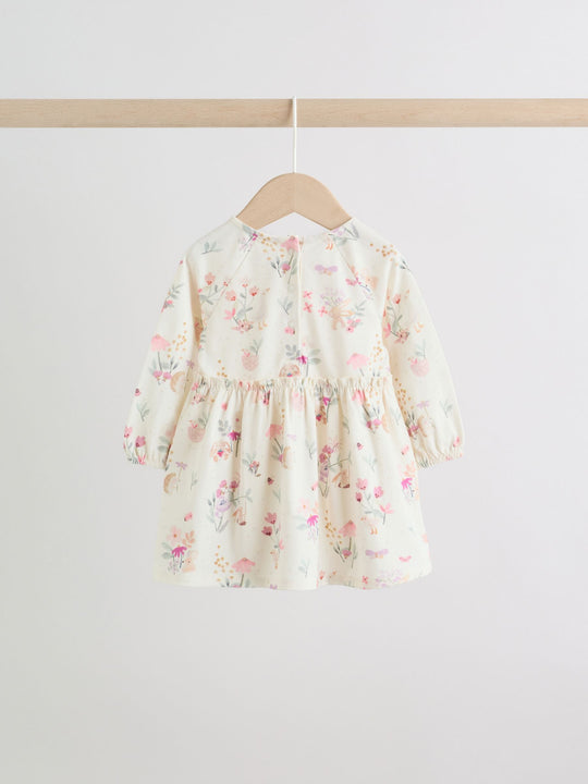 Pink Floral Baby Jersey Dresses 2 Pack (0mths-2yrs)