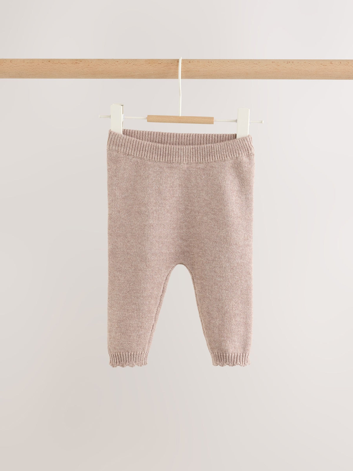 Chocolate Brown Frill Knitted Bow Baby Cardigan & Leggings Set 2 Piece (0mths-2yrs)
