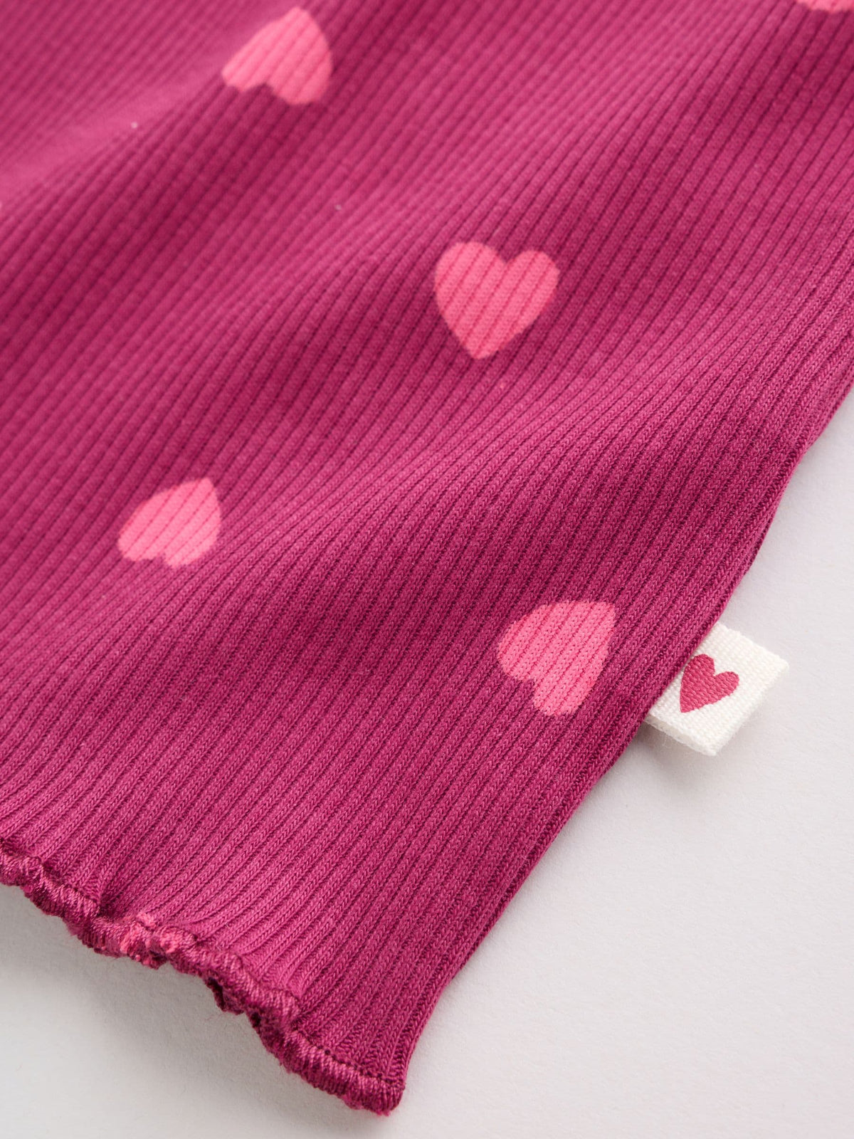 Heart Printed Rib Top and Leggings Baby Set 2 Piece (0mths-2yrs)
