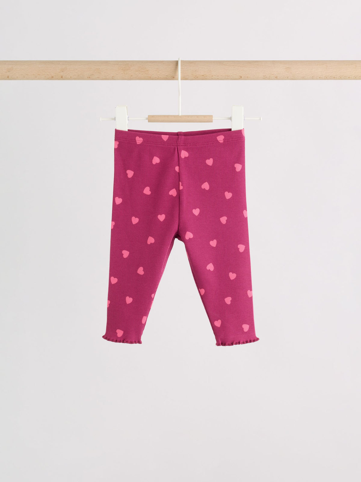 Heart Printed Rib Top and Leggings Baby Set 2 Piece (0mths-2yrs)