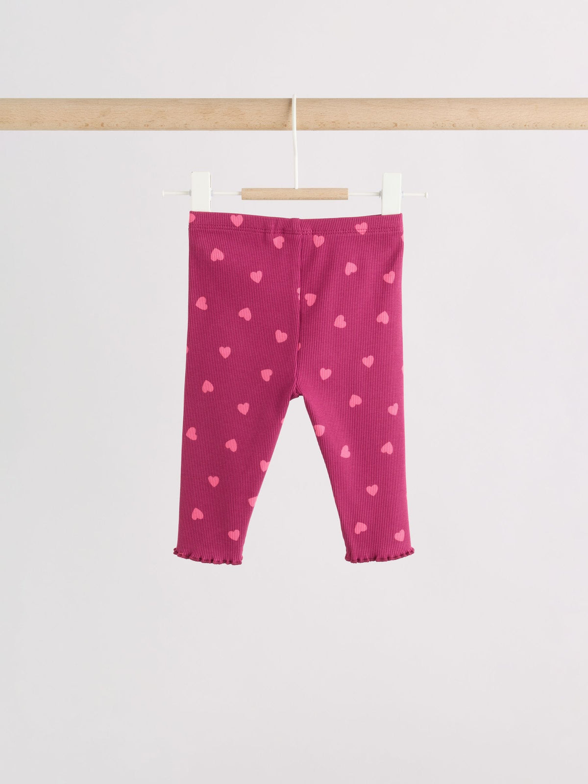 Heart Printed Rib Top and Leggings Baby Set 2 Piece (0mths-2yrs)