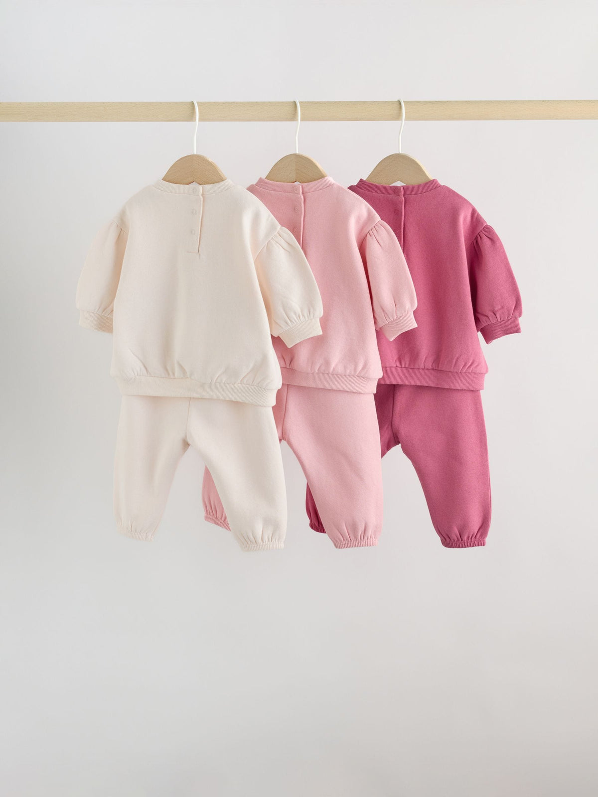 Pink Baby Sweat Top And Joggers 6 Pack (0mths-2yrs)