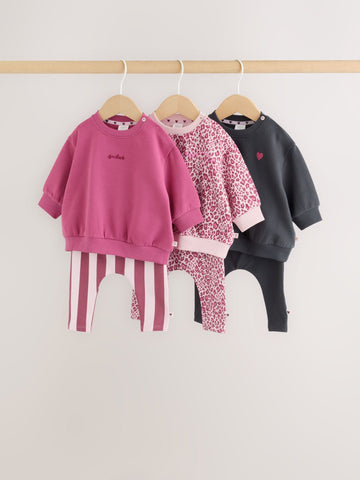 Animal Print Baby Sweater and Leggings Set 6 Piece (0mths-2yrs)