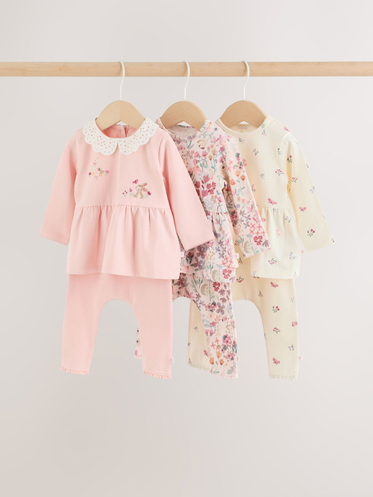Pink Fairy Mouse Long Sleeve T-Shirt And Leggings Baby 6 Piece Set (0mths-2yrs)