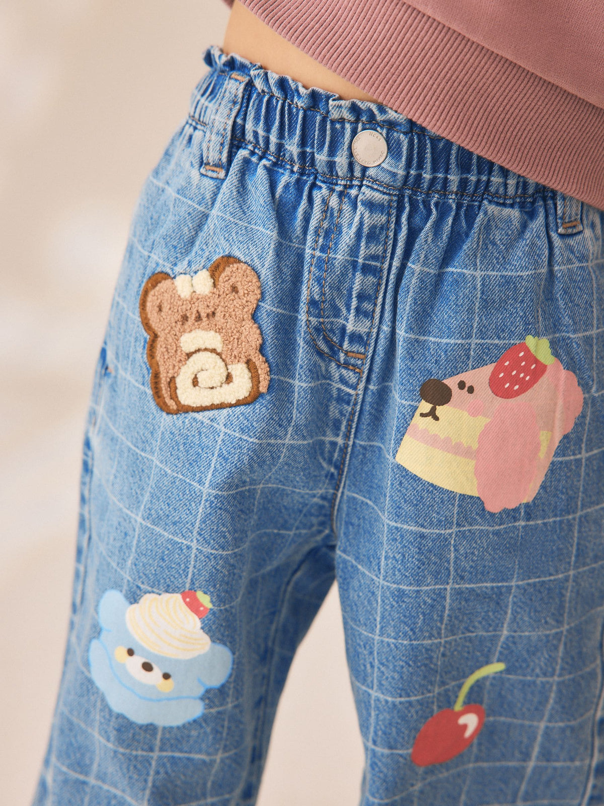 Dog Cake Print Wide Leg Jeans (3mths-7yrs)