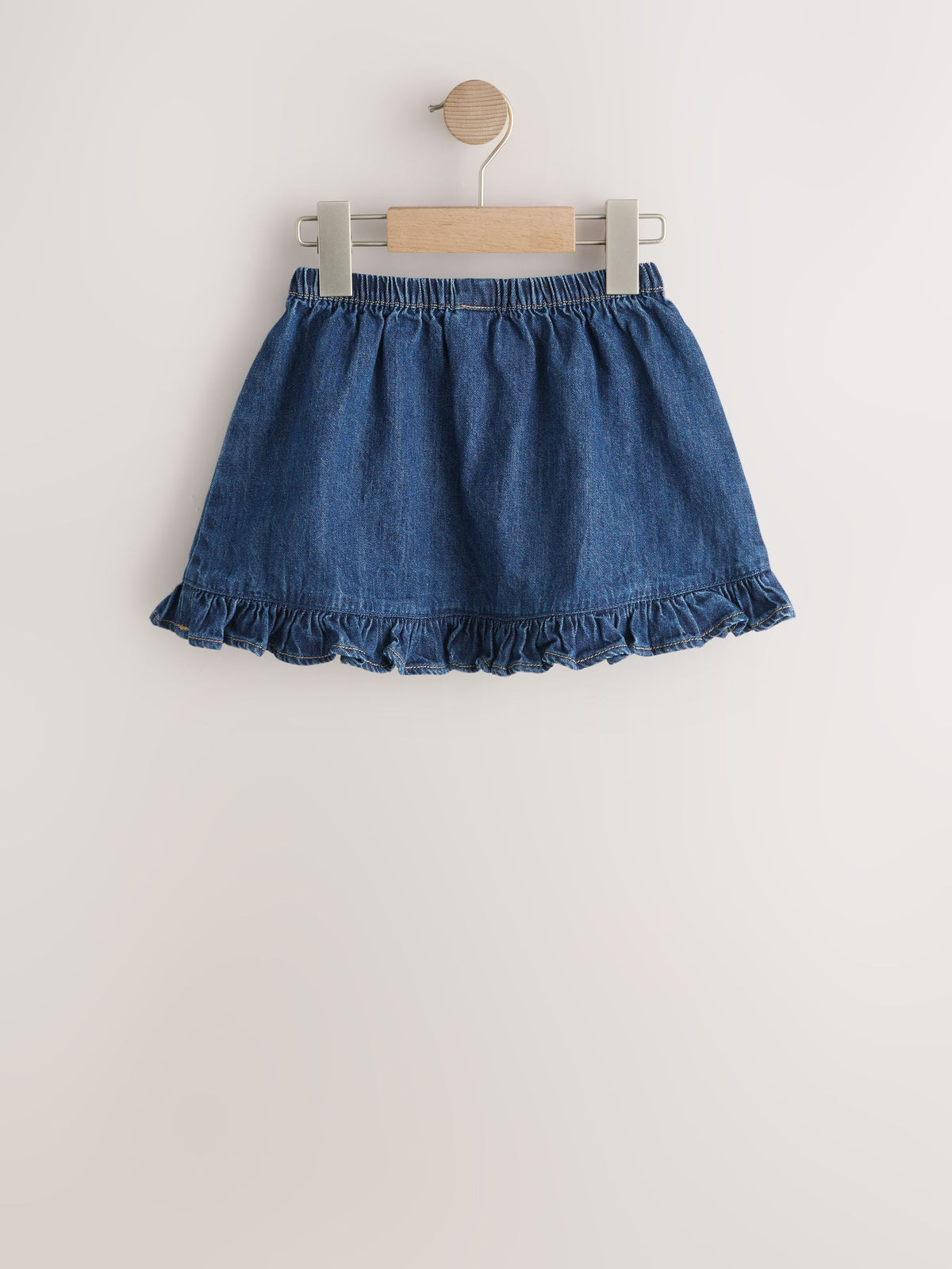 Dark Blue Denim Frill Hem Skirt (3mths-7yrs)