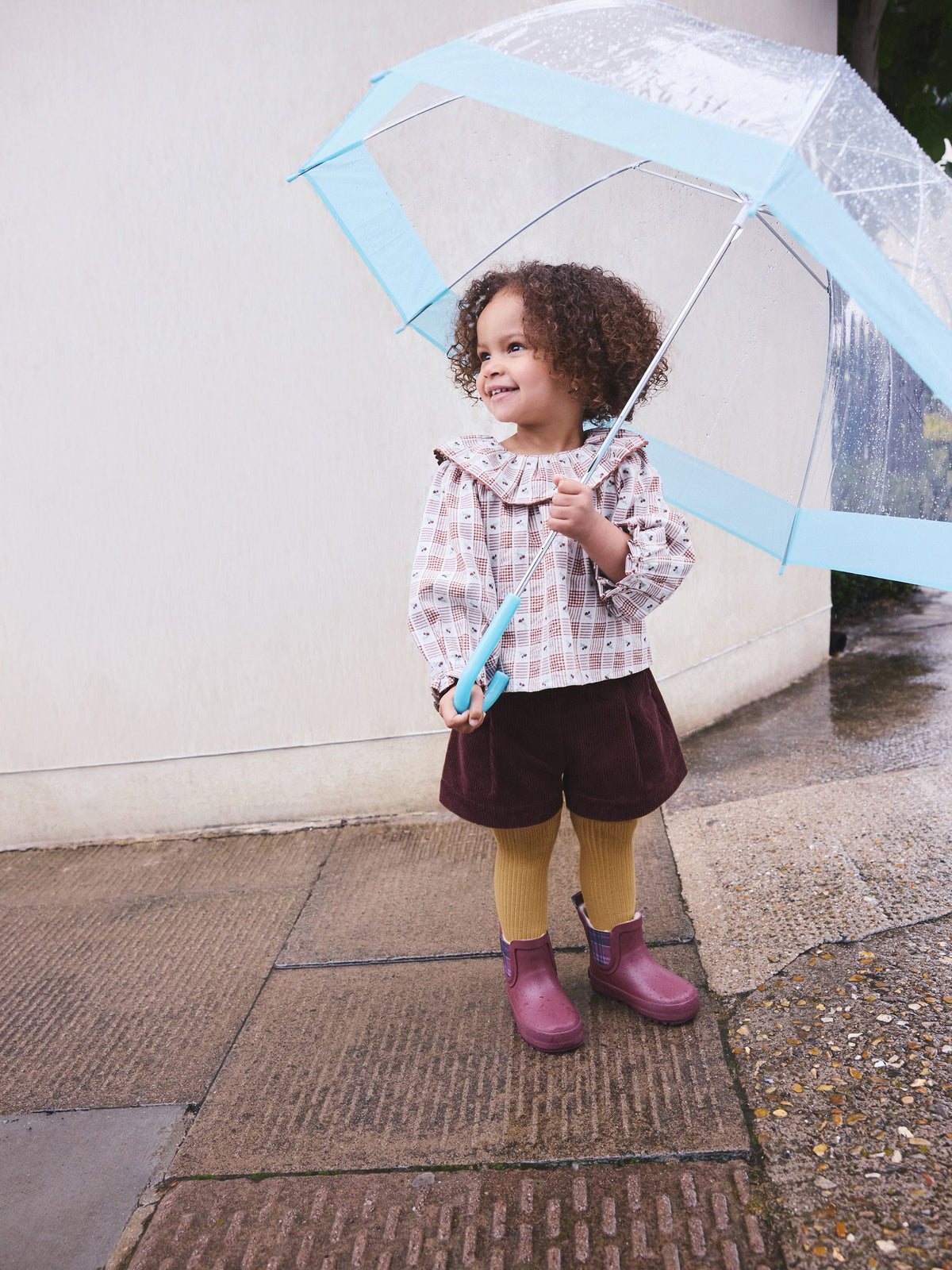 Chocolate Brown Cord Short, Blouse & Tight 3 Piece Set (3mths-7yrs)