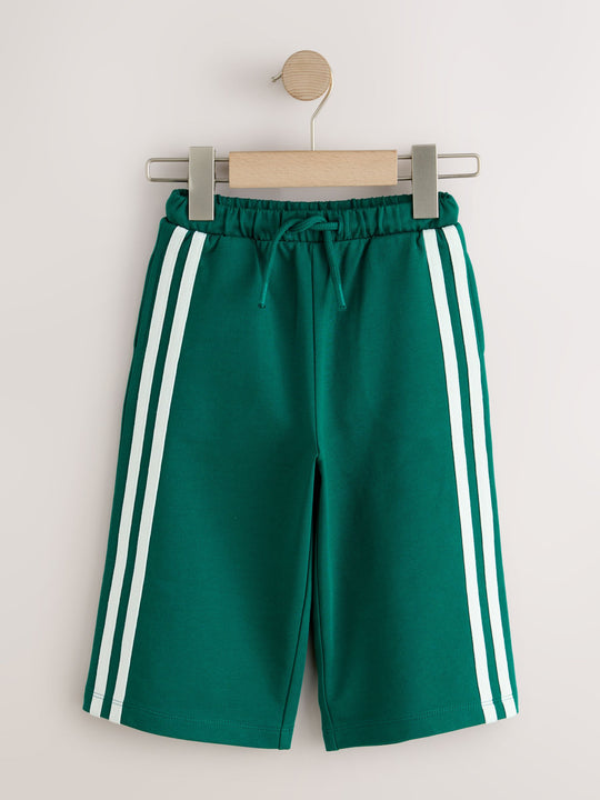 Green Wide Leg Side Stripe Joggers (3mths-7yrs)