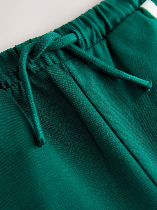 Green Wide Leg Side Stripe Joggers (3mths-7yrs)