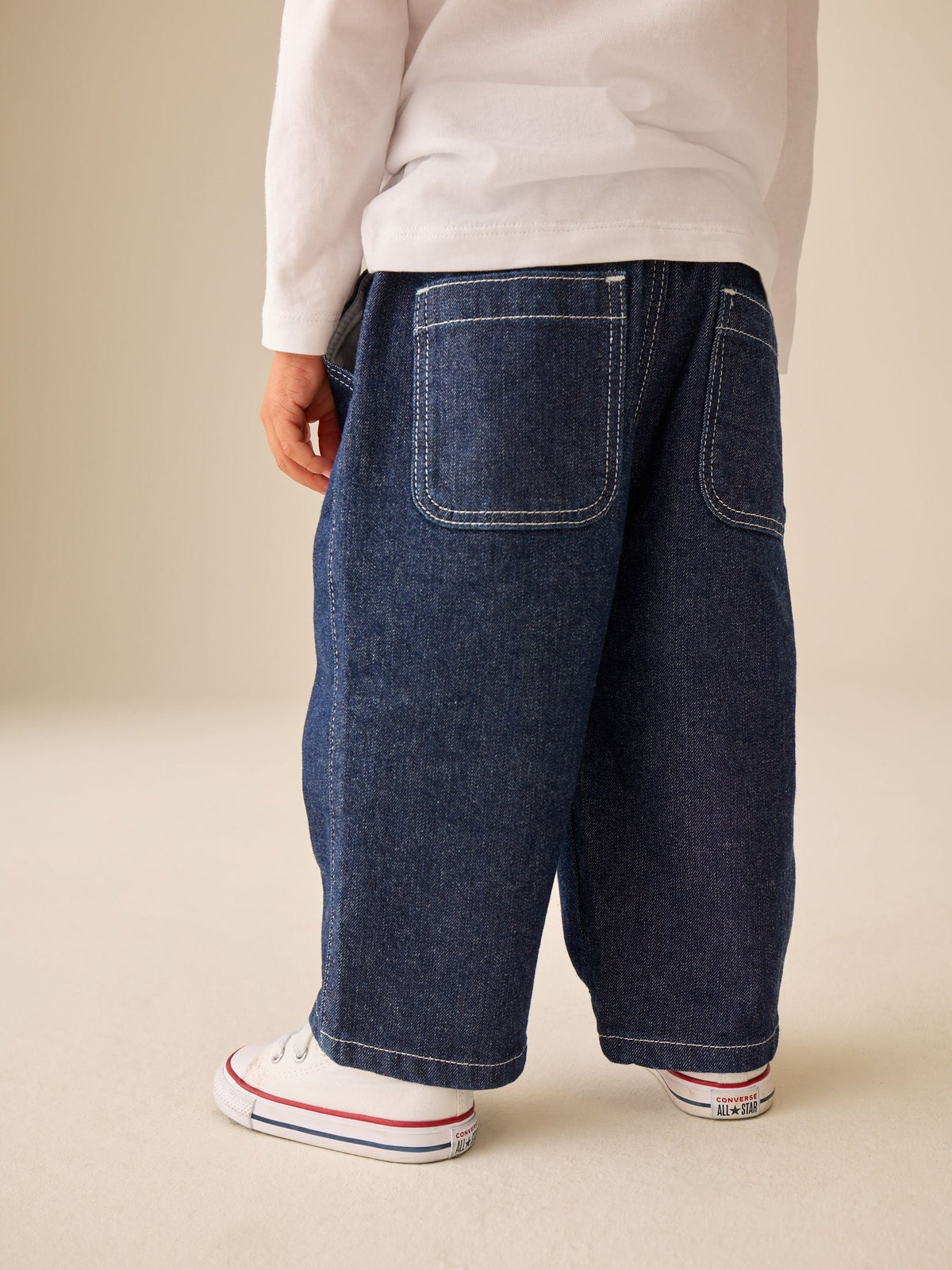 Rinse Wash Denim Shacket and Wide Leg Jeans Set (3mths-7yrs)