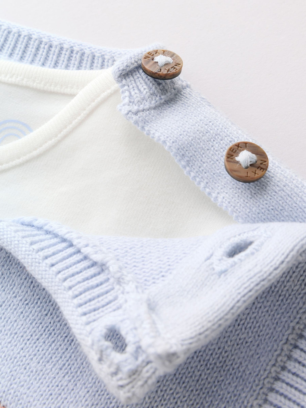 Blue Baby Knit Vest, Bodysuit and Trousers Set (0mths-3yrs)
