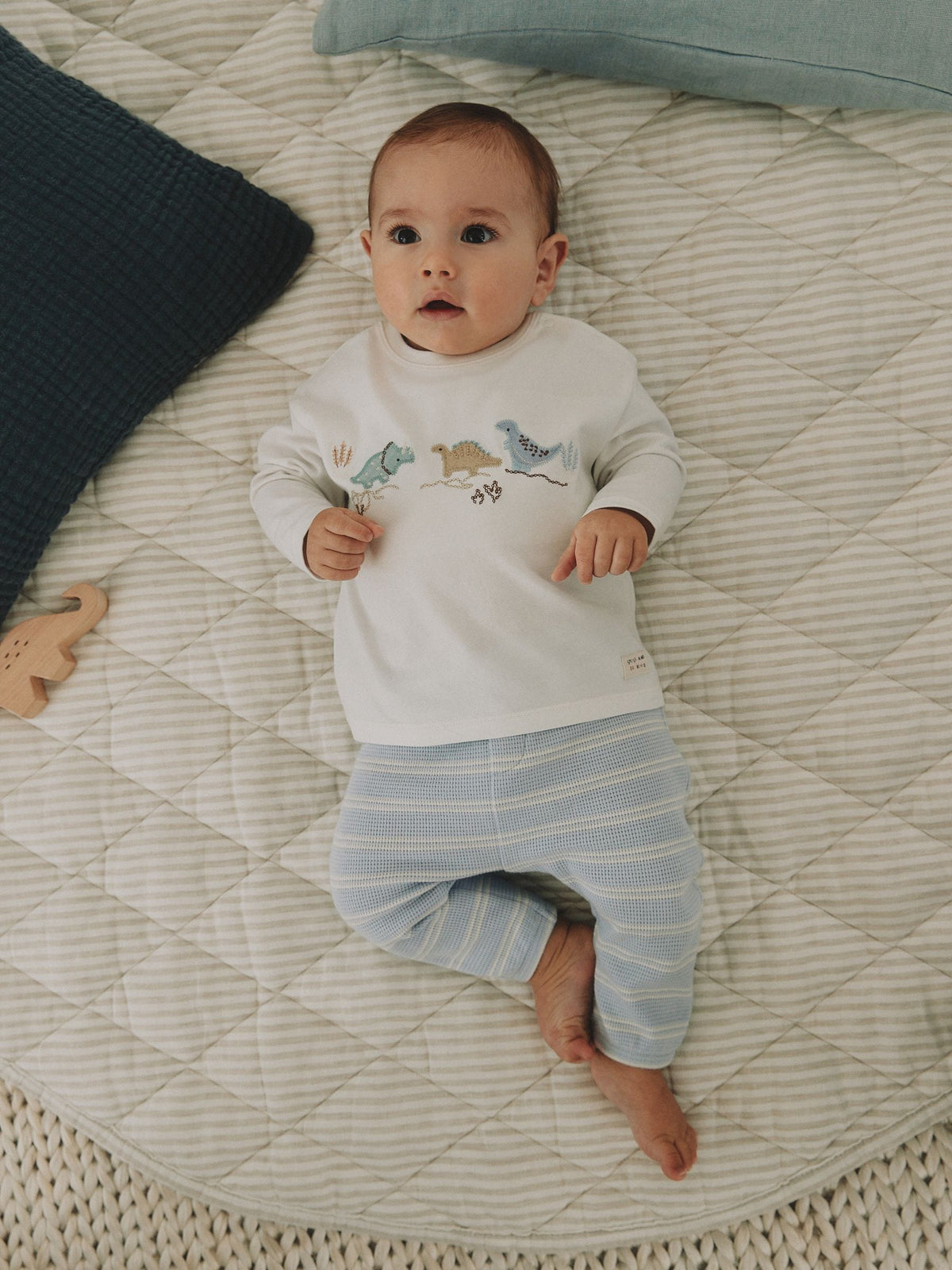 Blue Dinosaur Top and Leggings Baby Set (0mths-2yrs)