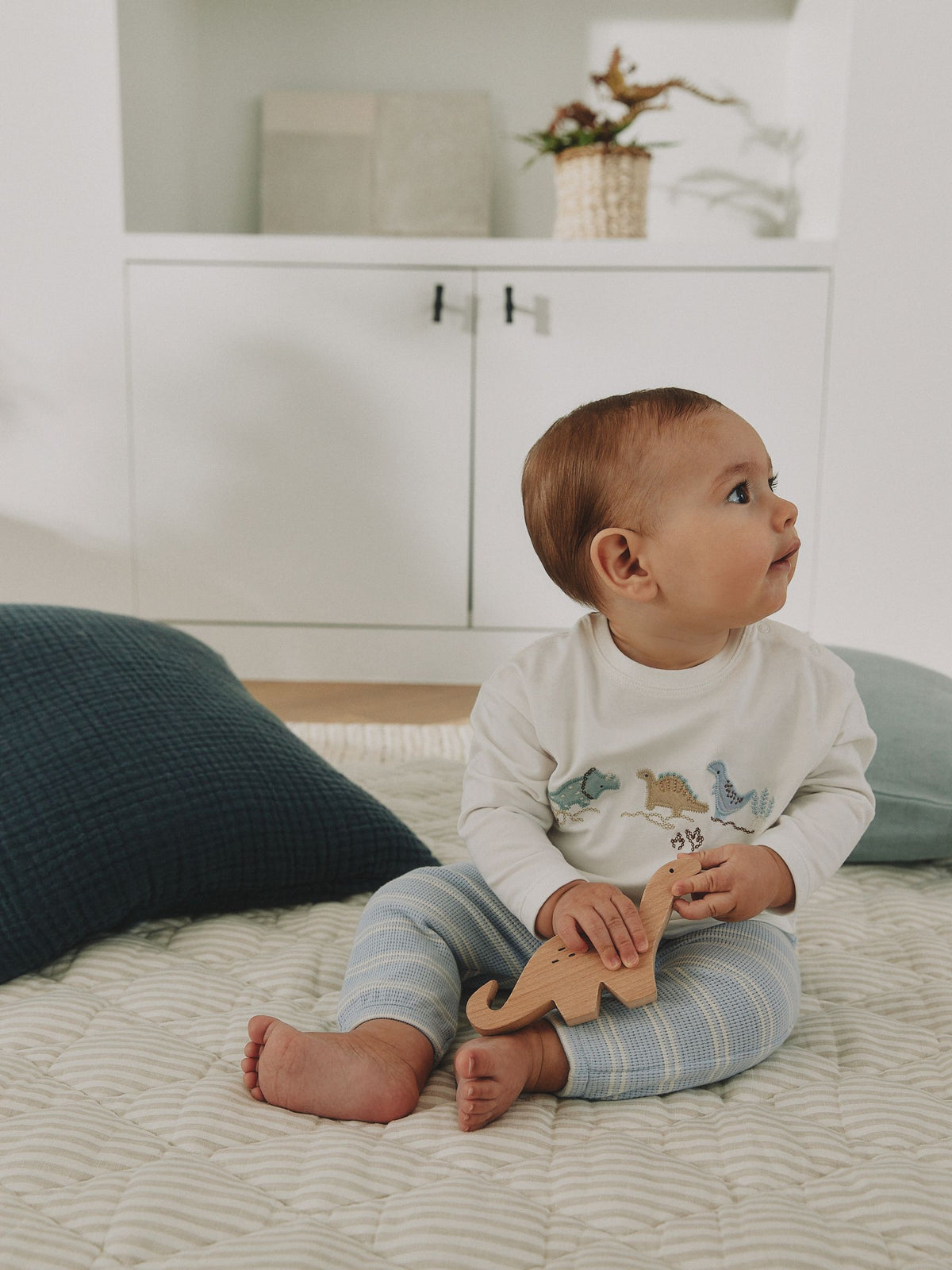 Blue Dinosaur Top and Leggings Baby Set (0mths-2yrs)
