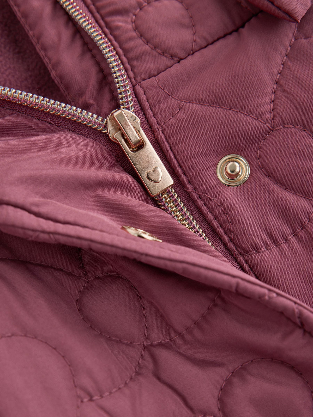 Dark Pink Shower Resistant Skirted Quilted Coat (3mths-7yrs)