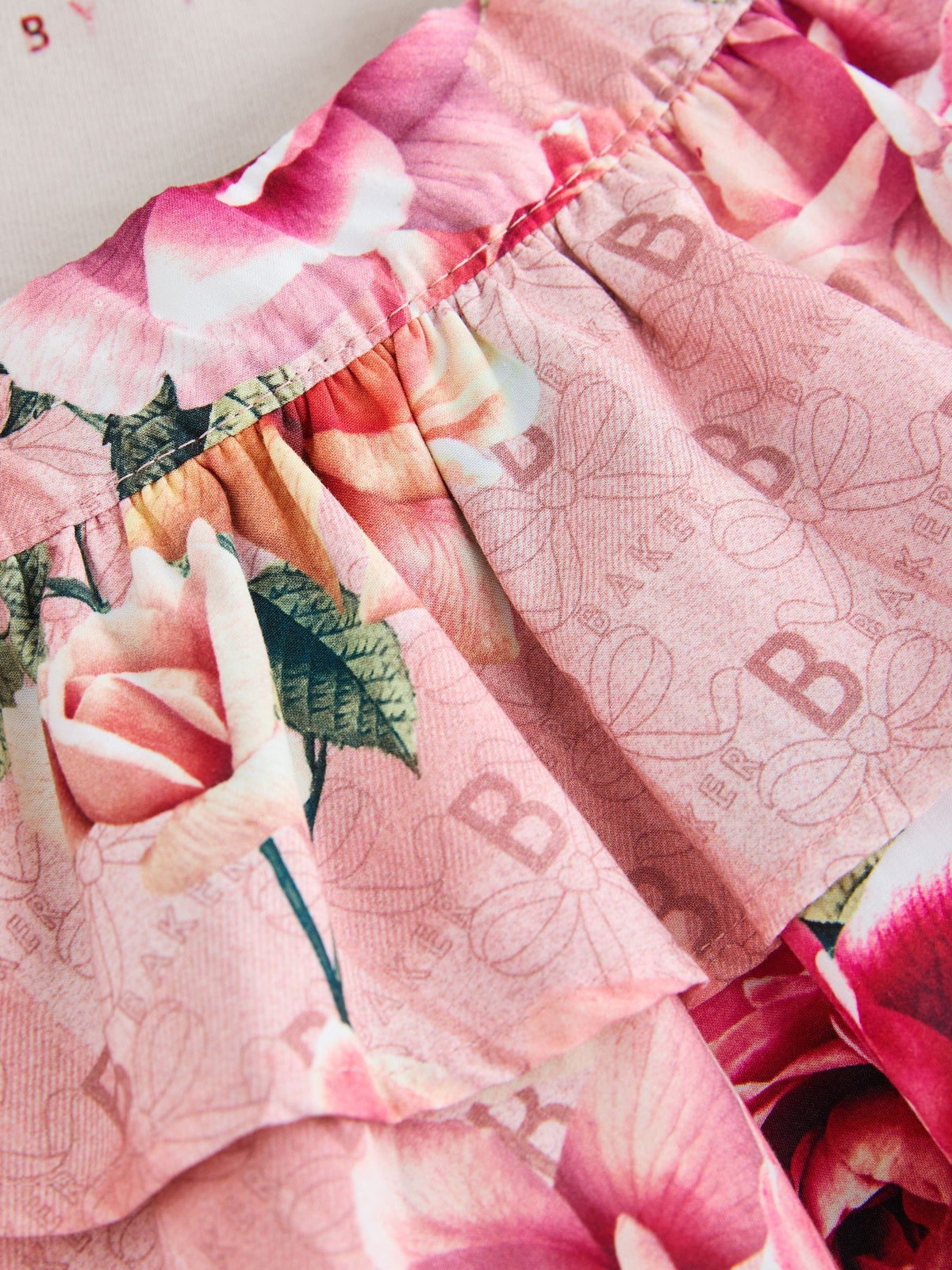 Baker by Ted Baker Pink Sweat Top & Printed Tiered Skirts Set 2 Piece