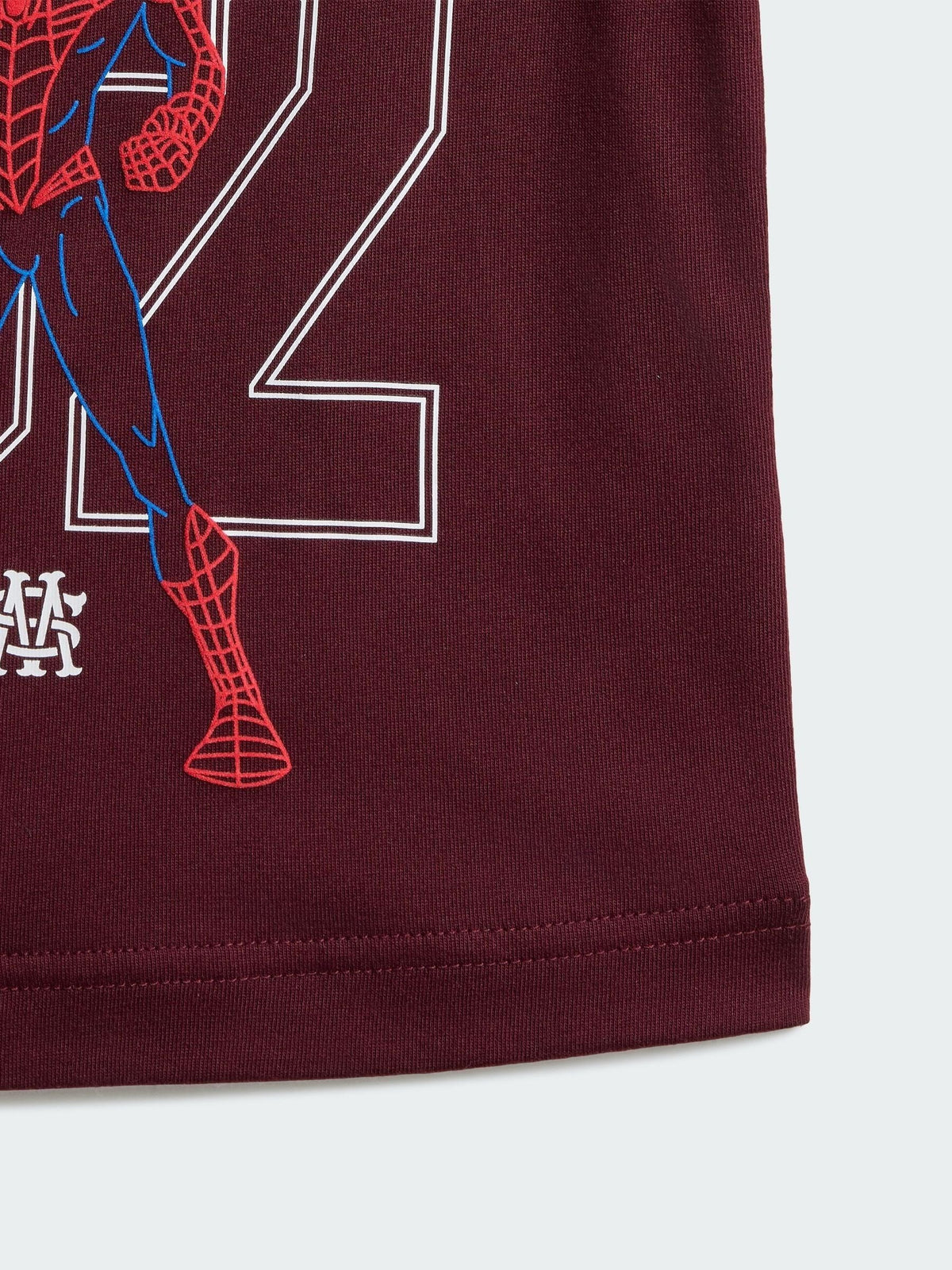 adidas Burgundy Red Spiderman Top and Shorts Set